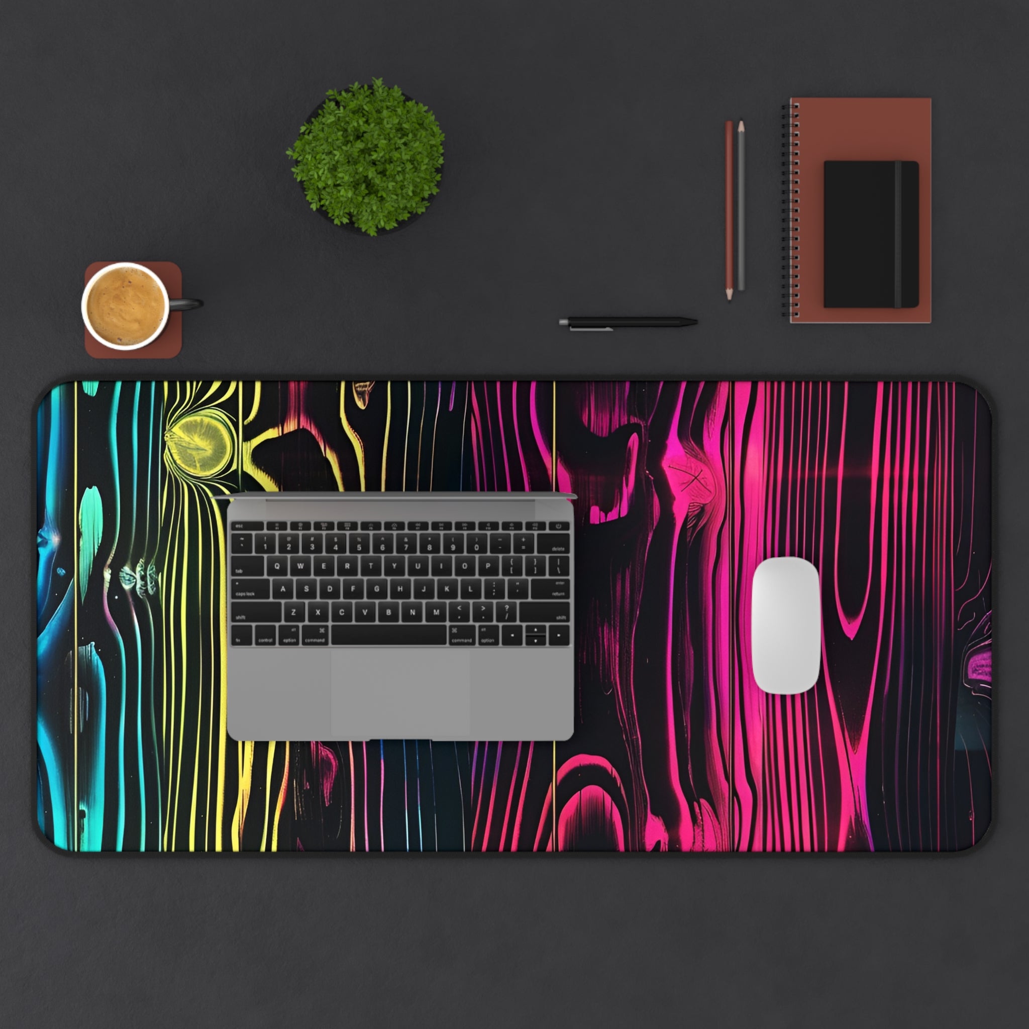 colorful-neon-wood-wall-large-desk-mat-gaming-mouse-pad-vibrant-desk-decor-rainbow-neon-wood-pattern-desk-mat