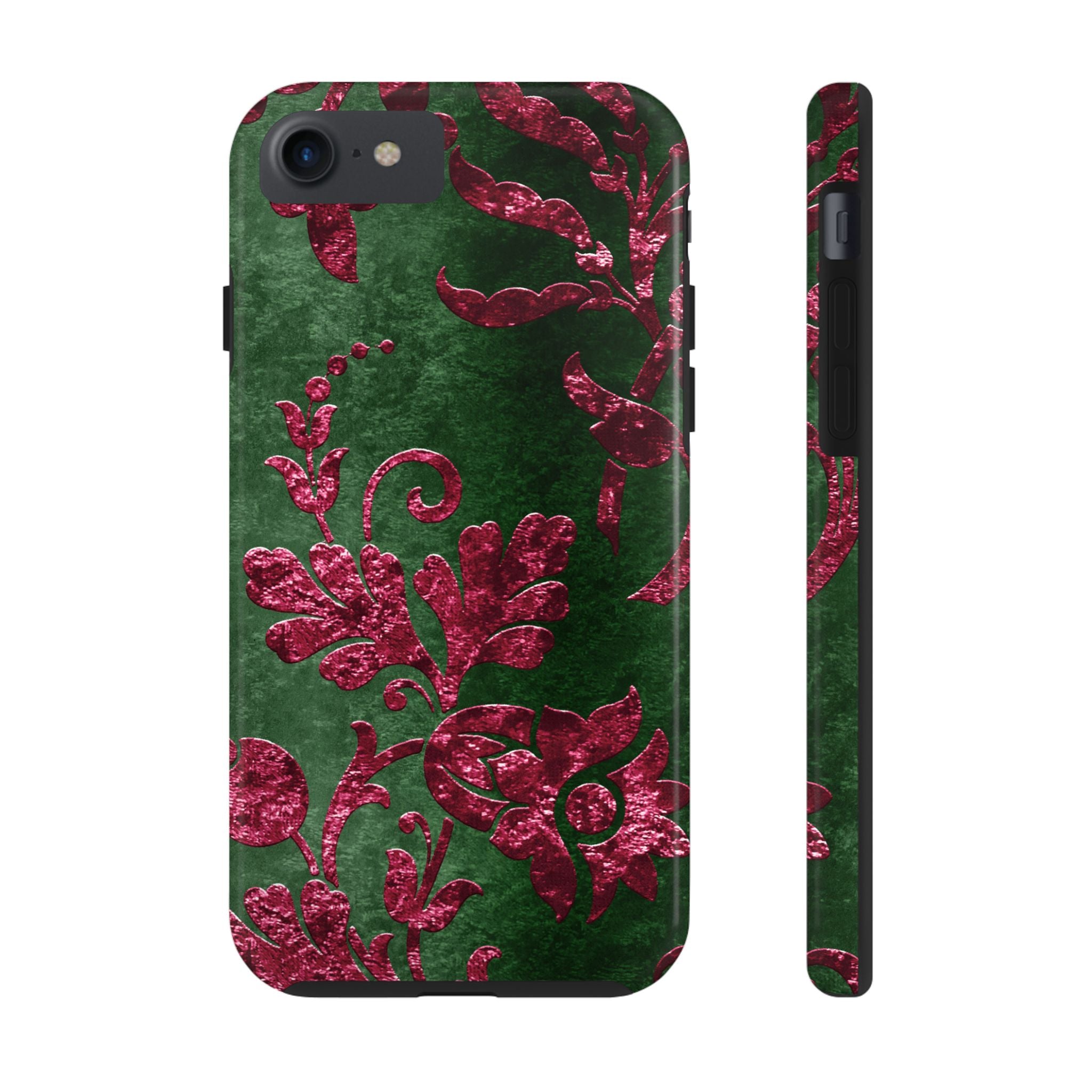 embossed-burgundy-velvet-tough-iphone-case-protective-iphone-cover-heavy-duty-iphone-case-rugged-phone-case-durable-smartphon