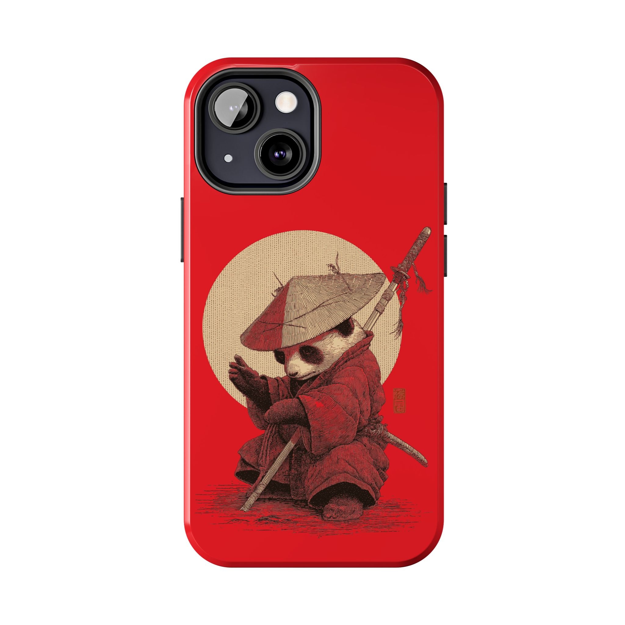 japanese-samurai-panda-iphone-tough-case-kawaii-animal-phone-cover-protective-phone-cover-japandi-art-iphone-case