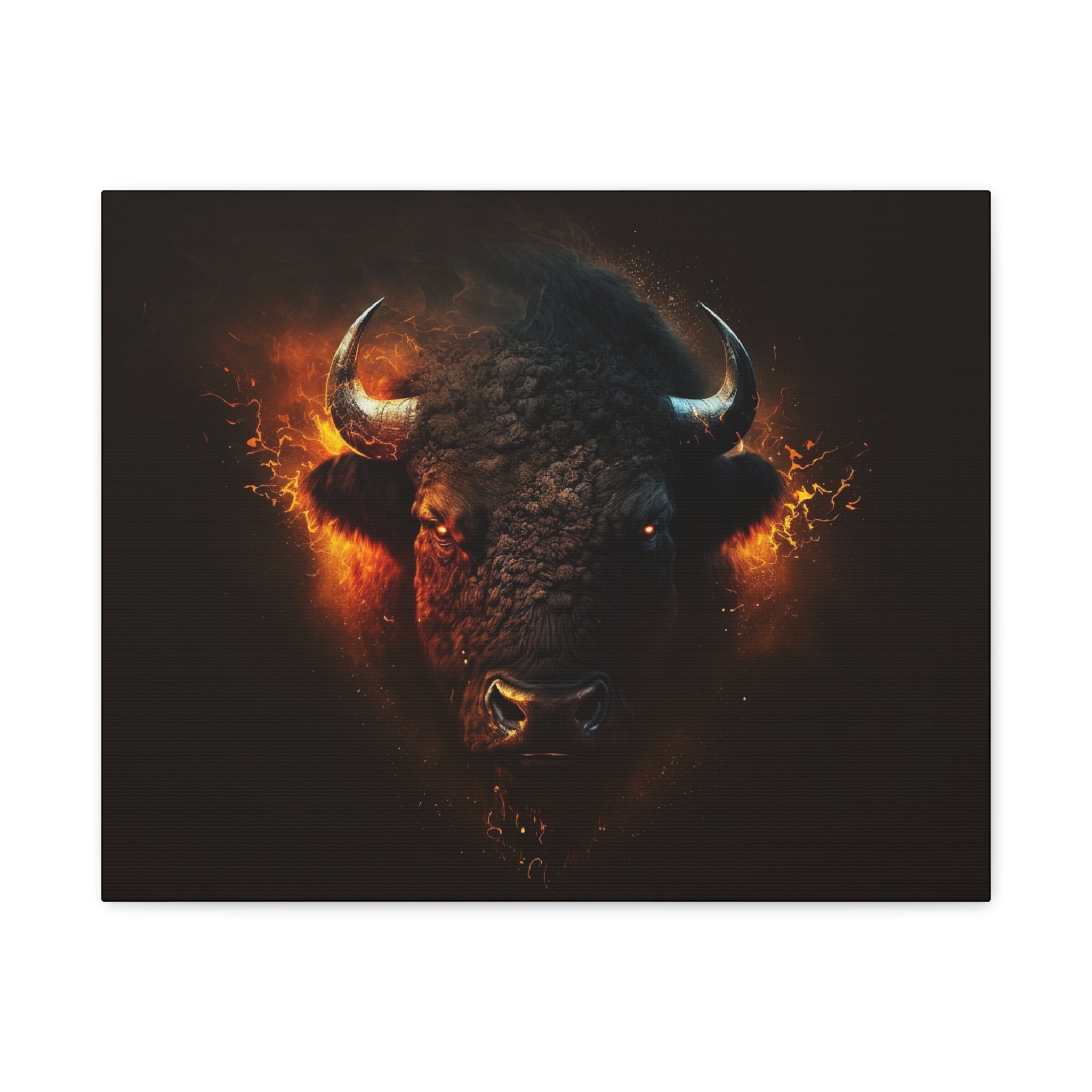 canvas-print-bison-art-wall-decor-buffalo-gift-wildlife-home-decoration-western-bison-painting-nature-lover-gift-farm-house-w