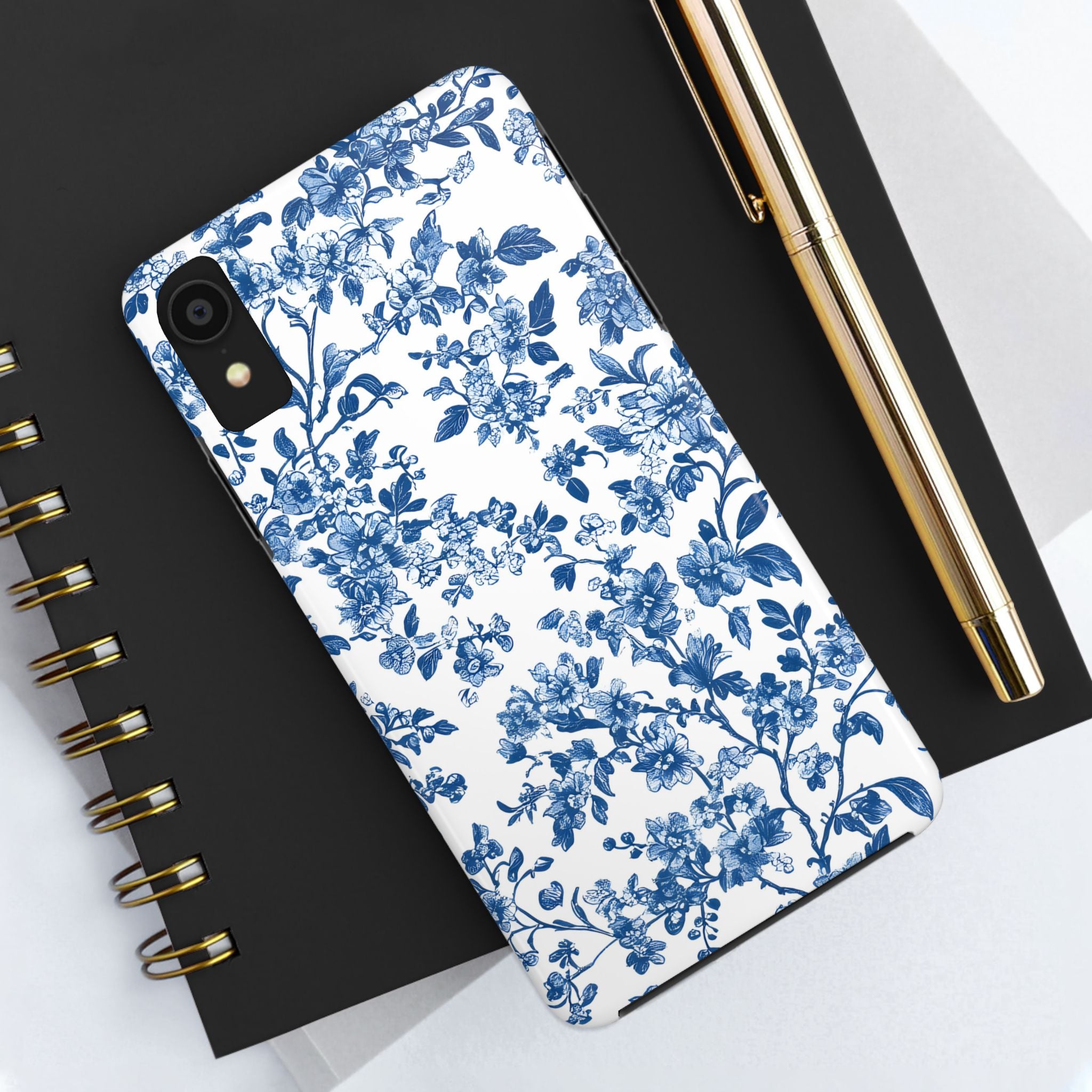 french-toile-floral-tough-iphone-case-blue-iphone-cover-protective-iphone-case-hard-shell-iphone-case-vintage-design-phone-ca
