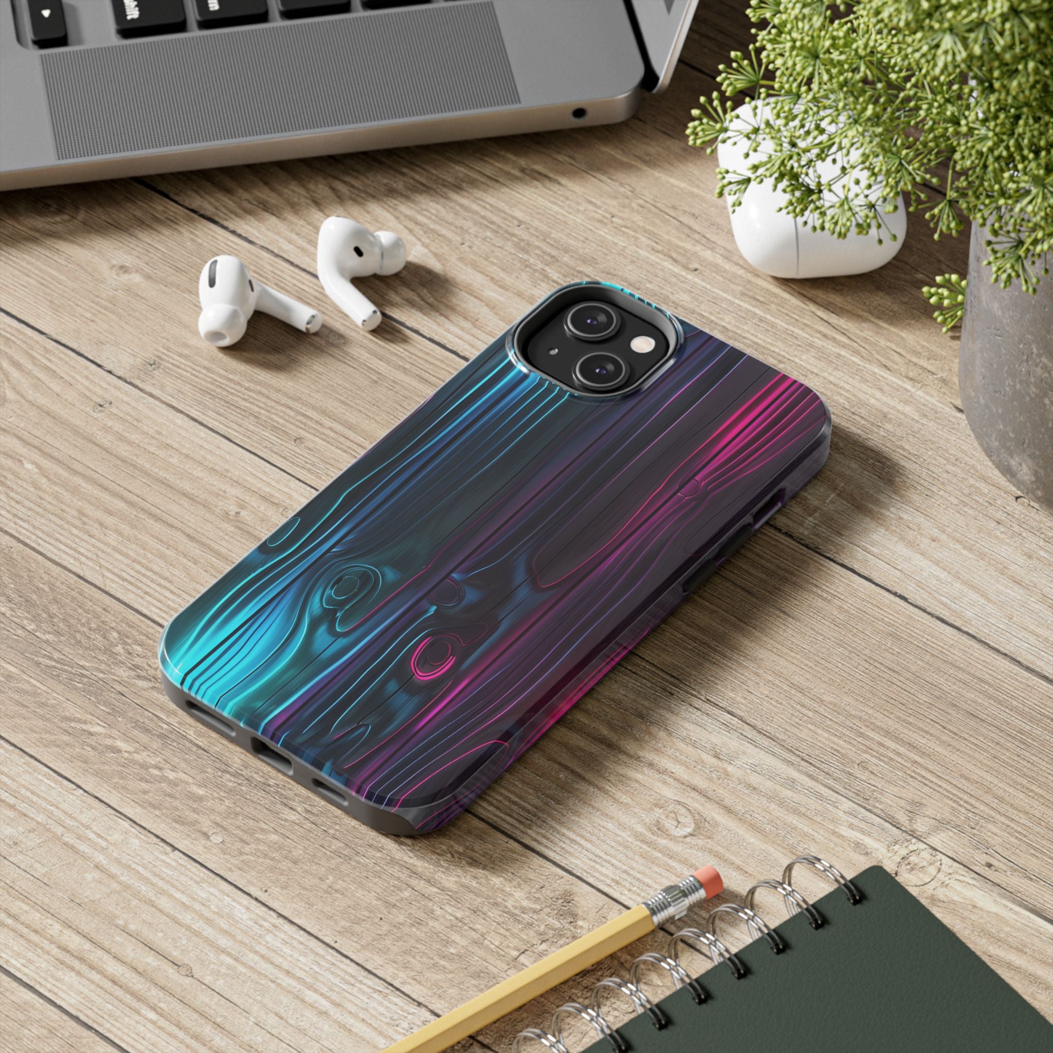 disco-neon-tough-iphone-cases-wood-grain-texture-iphone-case-cover-protective-iphone-shell-unique-iphone-accessories-iphone-1