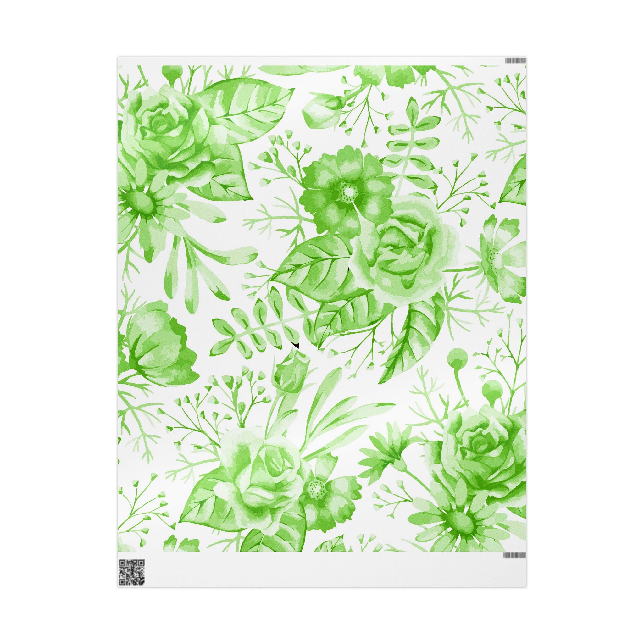 green-floral-watercolor-pattern-gift-wrapping-30-72-wrapping-papers-art-craft-supplies-packaging-holiday-gift-wrap-decorative