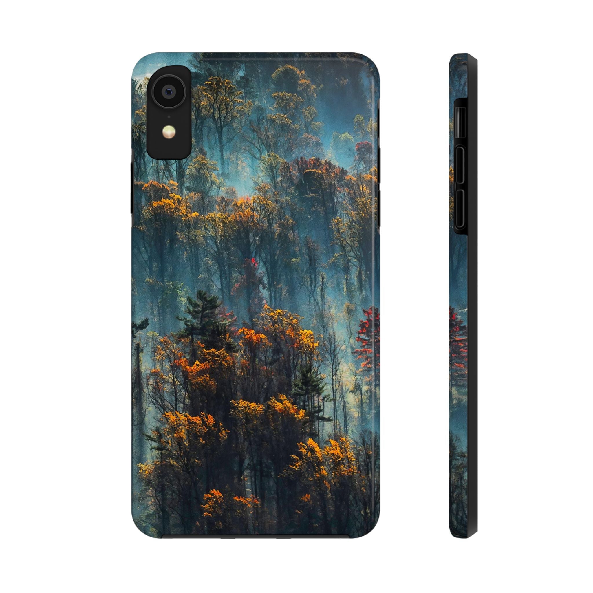 iphone-tough-case-misty-forrest-foggy-fall-iphone-covers-protective-smartphone-cover-nature-lover-gift-adventure-accessory