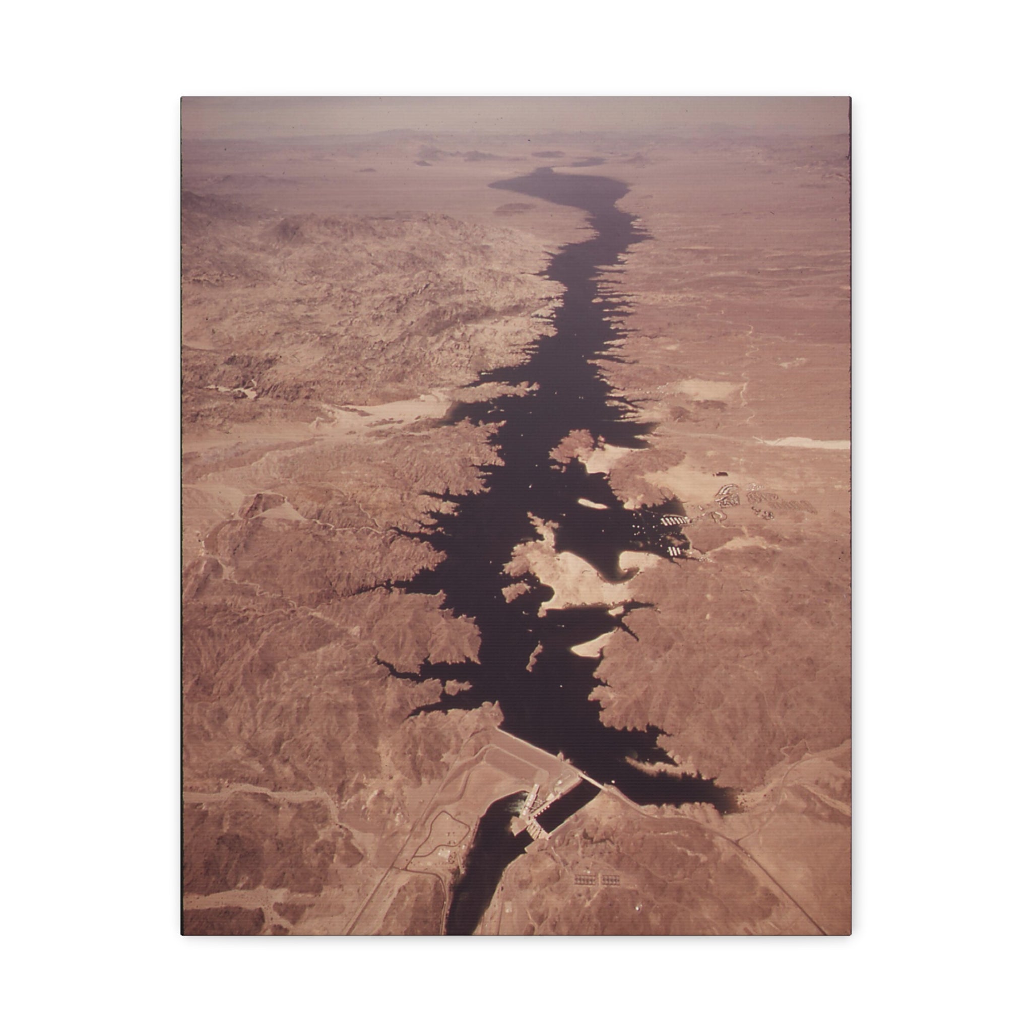 canvas-print-colorado-river-vintage-photograph-home-decor-wall-art-stretched-matte-canvas-lake-mohave-charles-orear