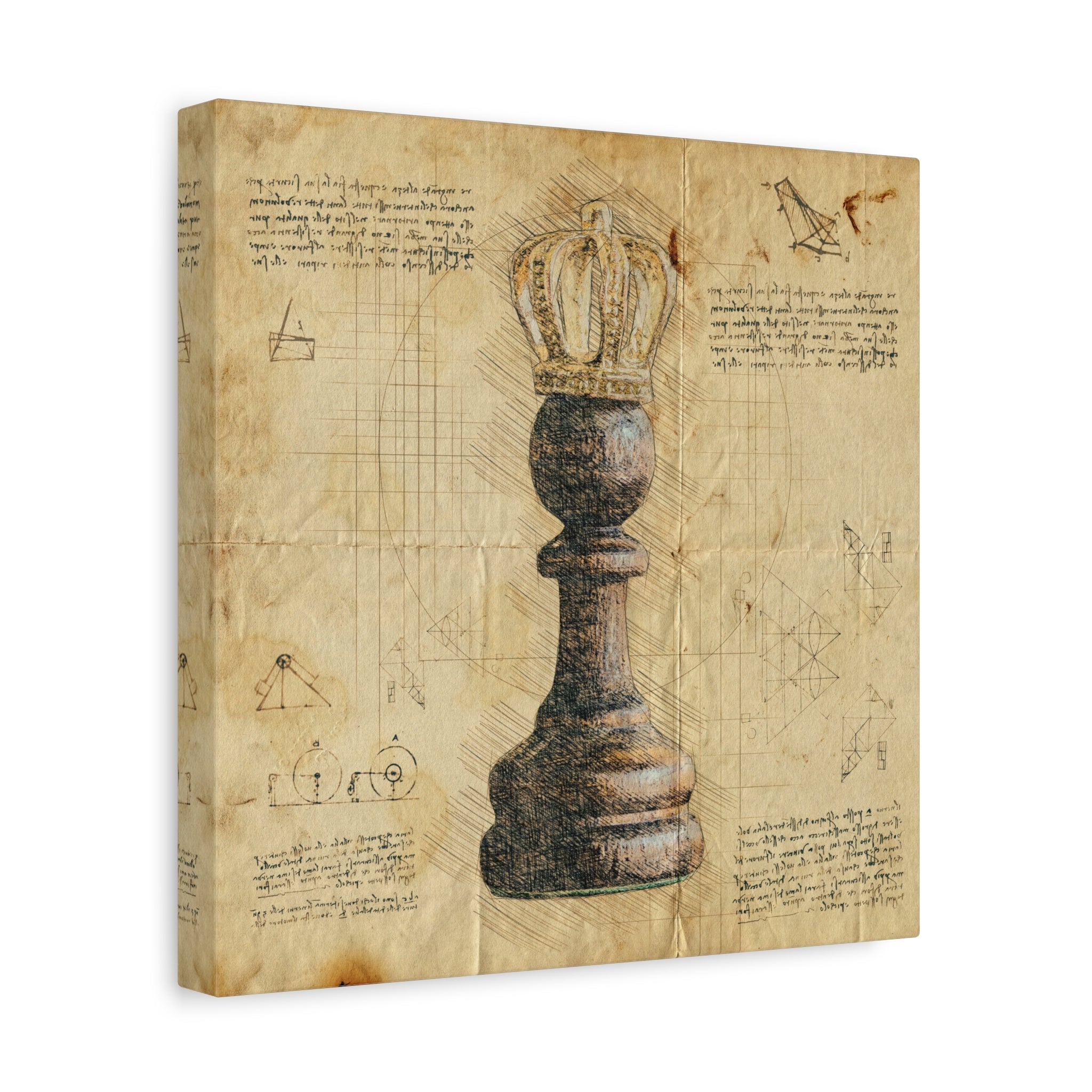 canvas-print-chess-piece-pawn-king-retro-chess-art-home-office-wall-decor-living-room-decor-stretched-matte-canvas-gift-for-c