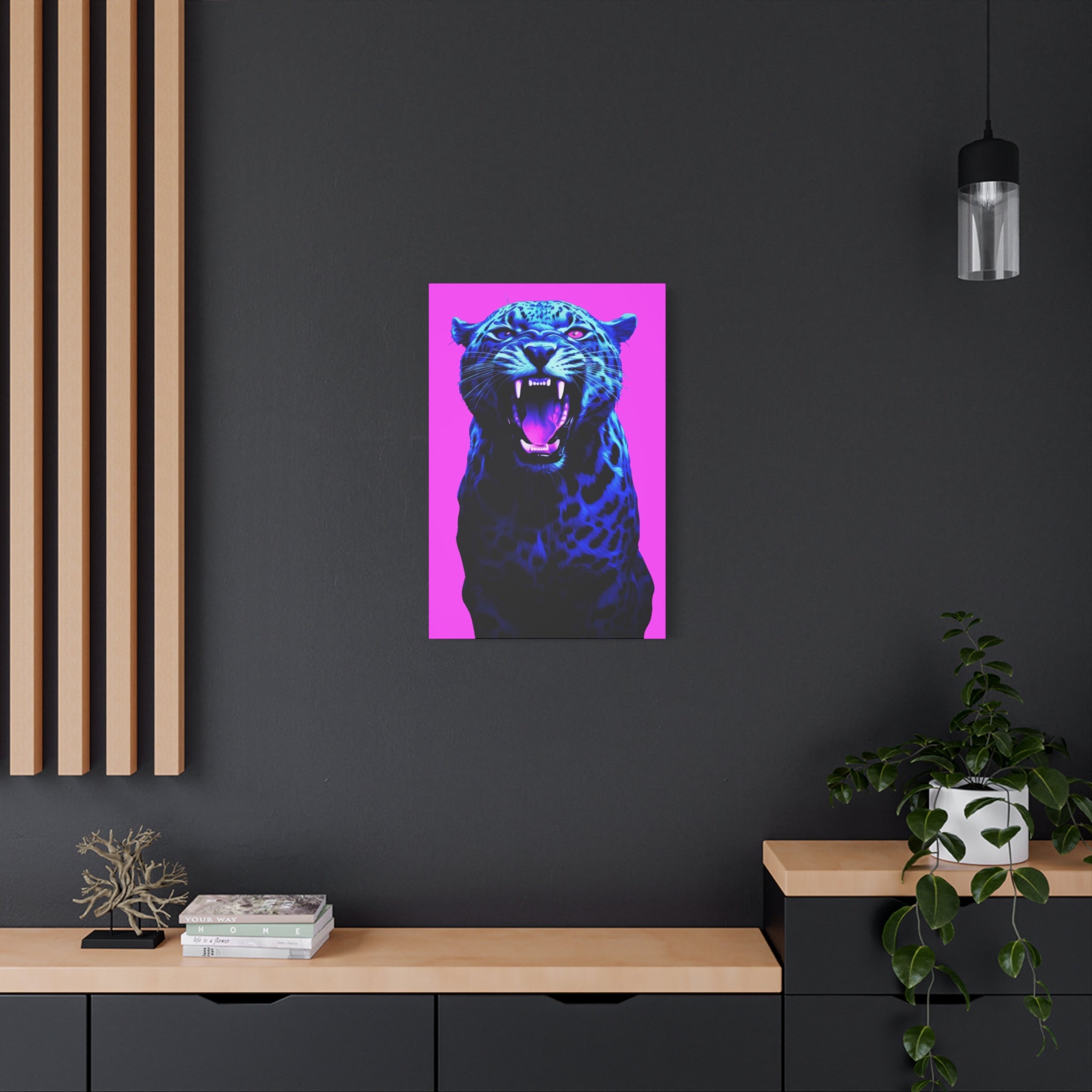 canvas-print-neon-leopard-wall-art-vaporwave-home-decor-stretched-matte-canvas-living-room-decor