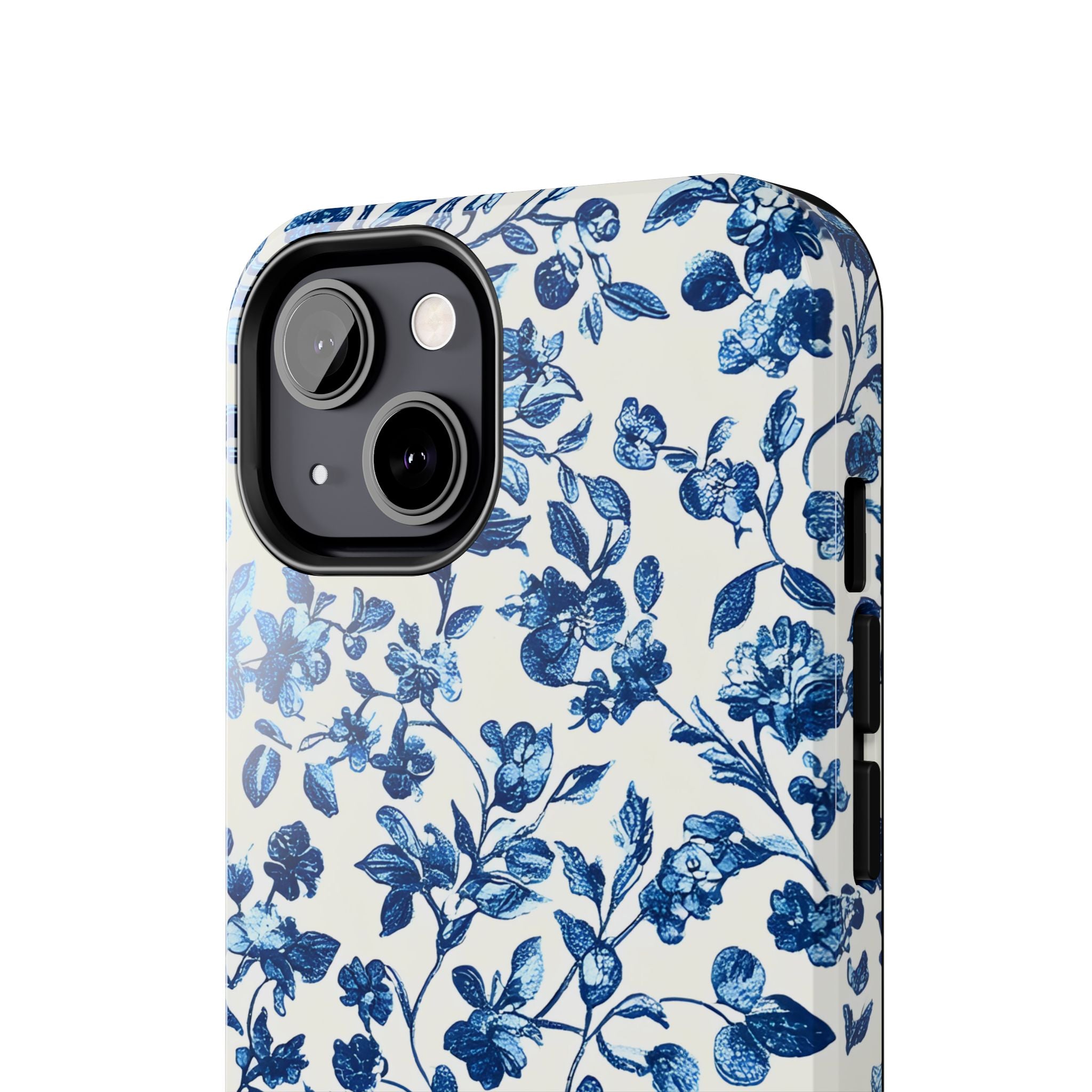 french-toile-floral-tough-phone-case-blue-phone-cover-protective-iphone-case-hard-shell-cellphone-case-vintage-design-phone-c