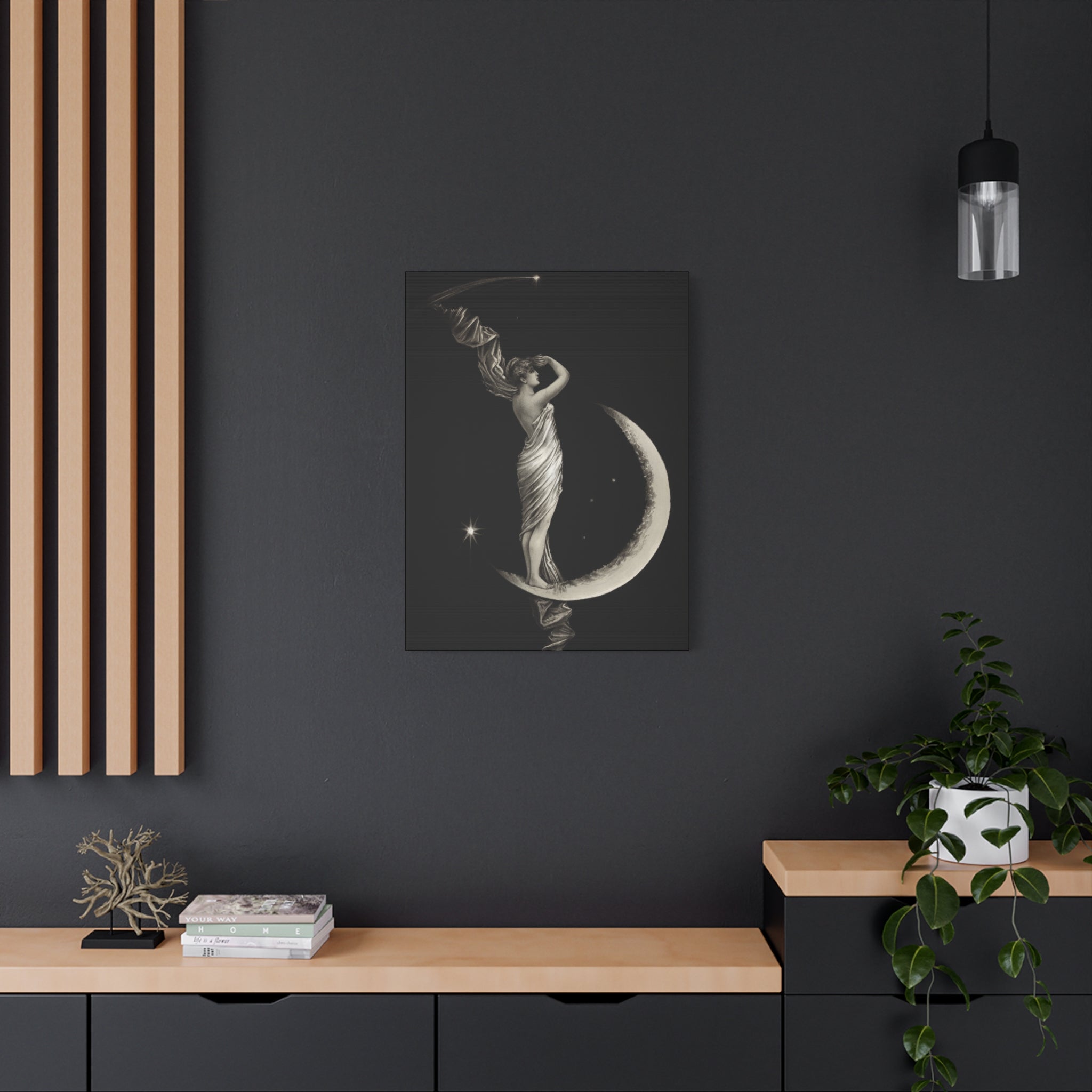 canvas-print-the-universal-favorite-1889-by-geo-h-walker-black-and-white-retro-art-moon-decor-comet-art-matte-canvas