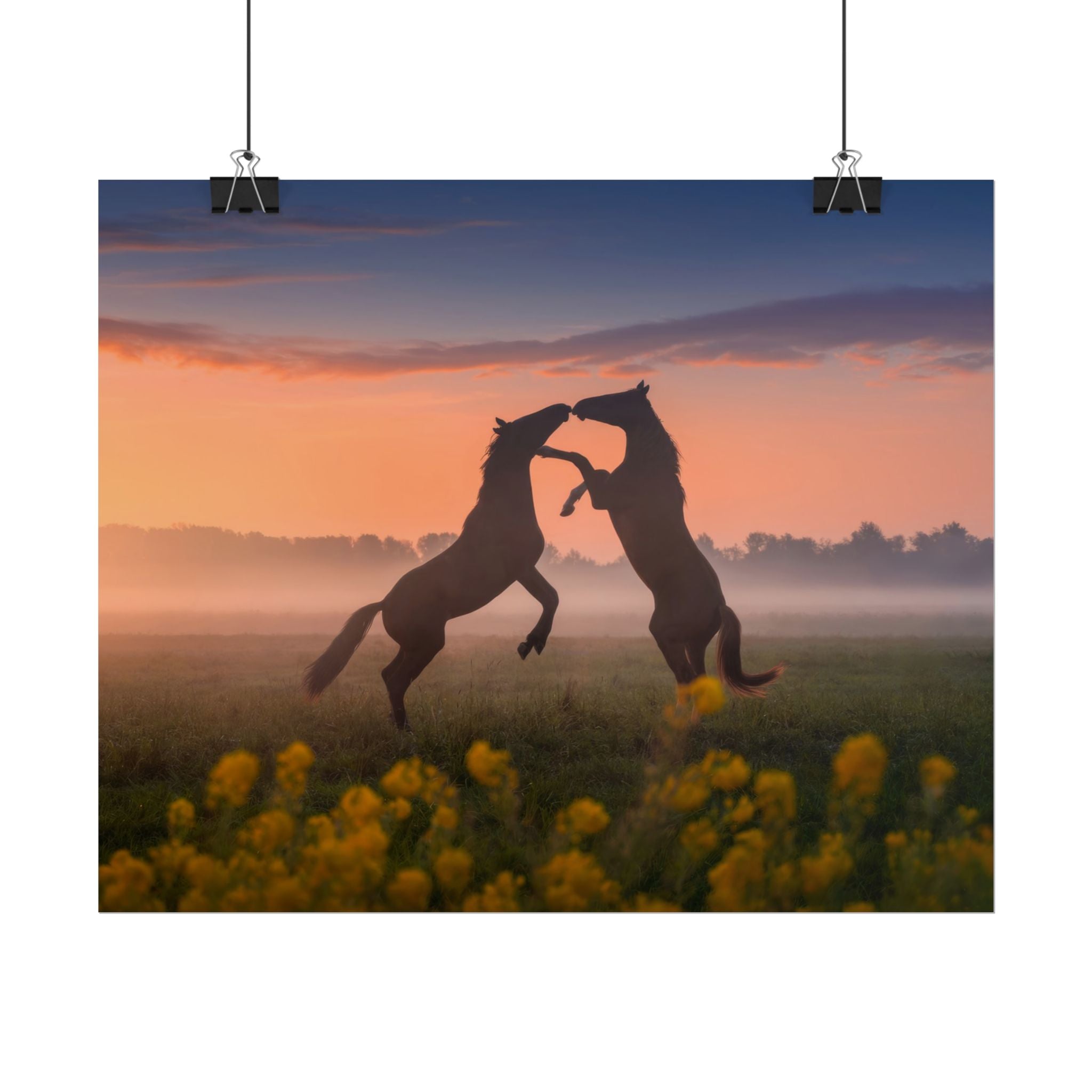 wild-rising-horses-poster-print-field-of-flowers-decor-home-decor-farmhouse-wall-decor-nature-wall-art-horse-Poster-print-mus