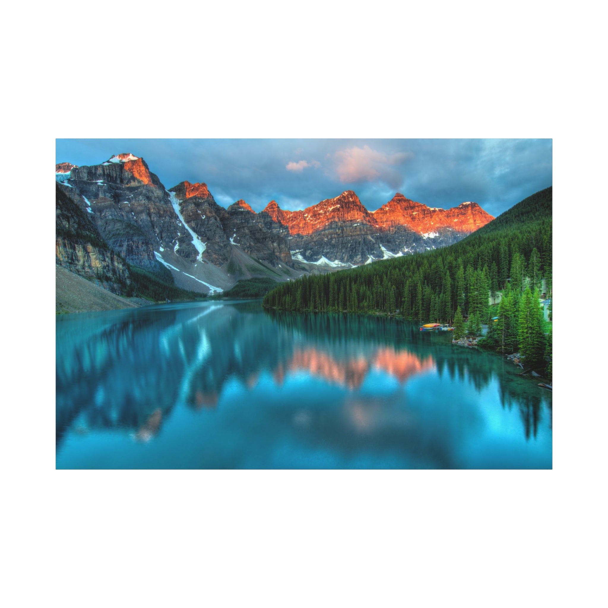 canvas-wall-art-mountain-sunrise-print-canadian-landscape-decor-matte-stretched-forest-scenery-nature-poster-home-office