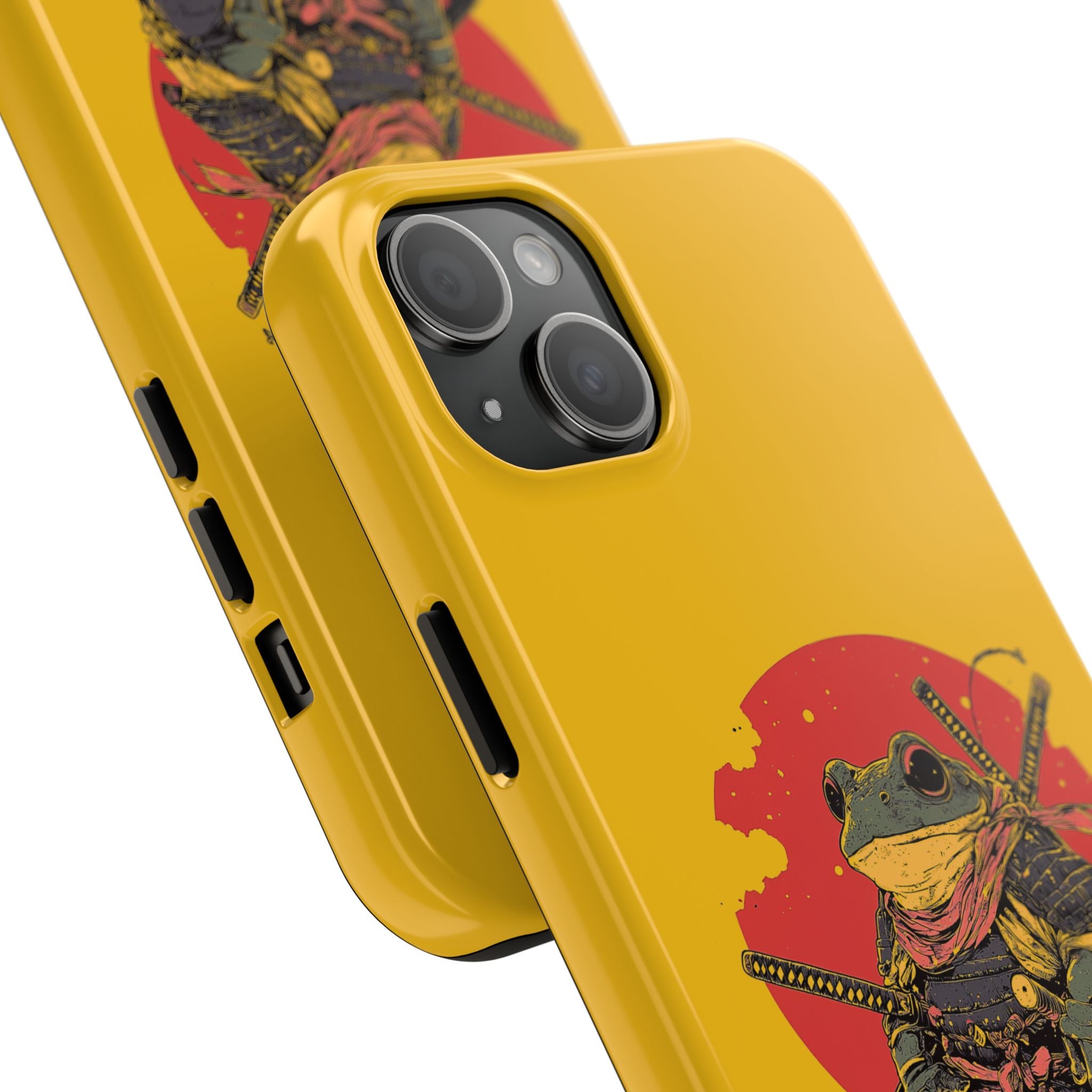 retro-vintage-ninja-frog-iphone-tough-case-red-sun-japanese-samurai-frog-design-ninja-warrior-yellow-iphone-hard-cover