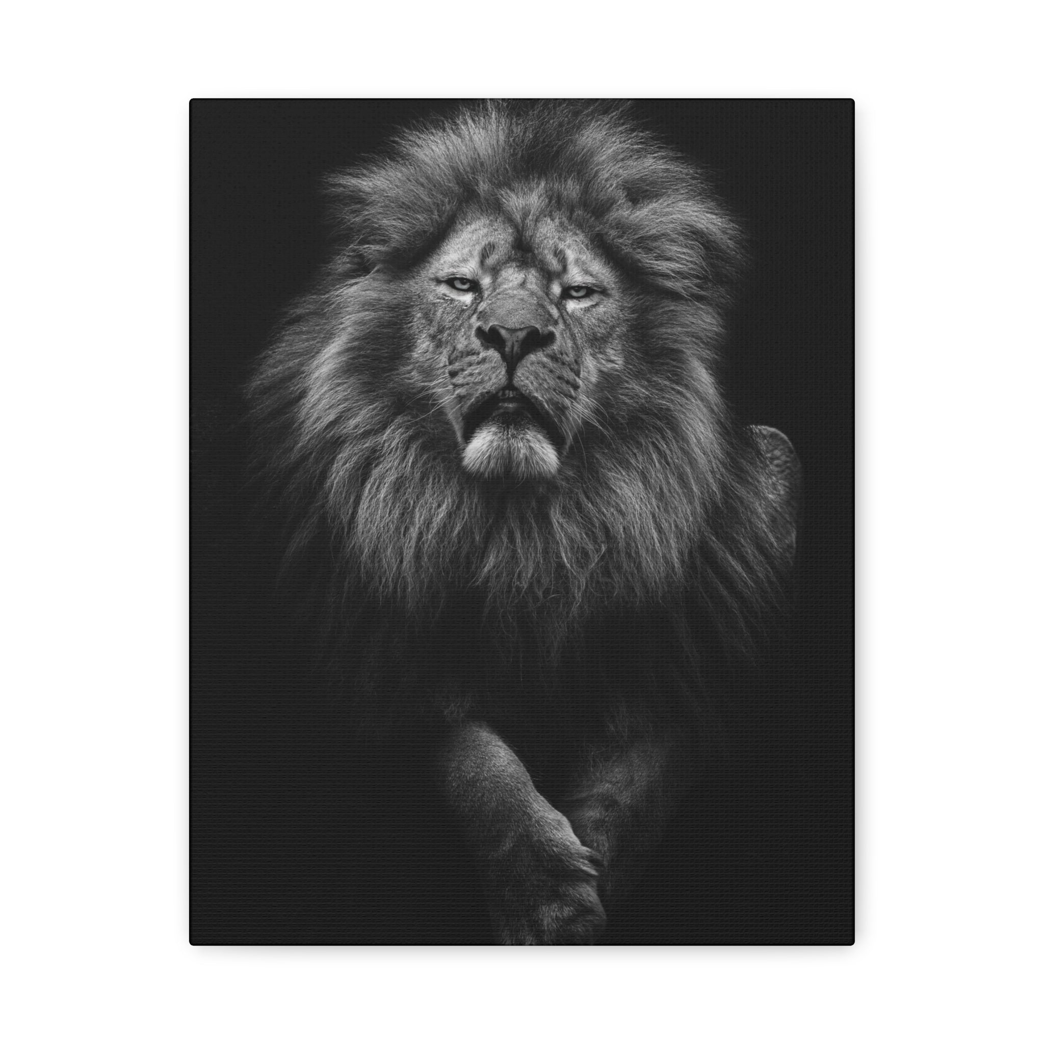 canvas-print-lion-wall-art-black-and-white-living-room-decor-matte-stretched-lion-poster-jungle-animal-art-print-wildlife-saf