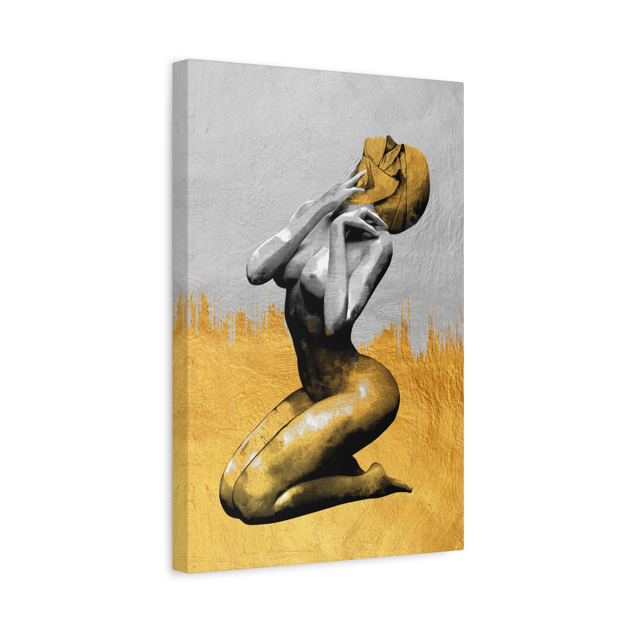canvas-print-modern-art-nude-art-golden-decor-stretched-matte-canvas-wall-art-for-living-room-alternative-art-print-artwork
