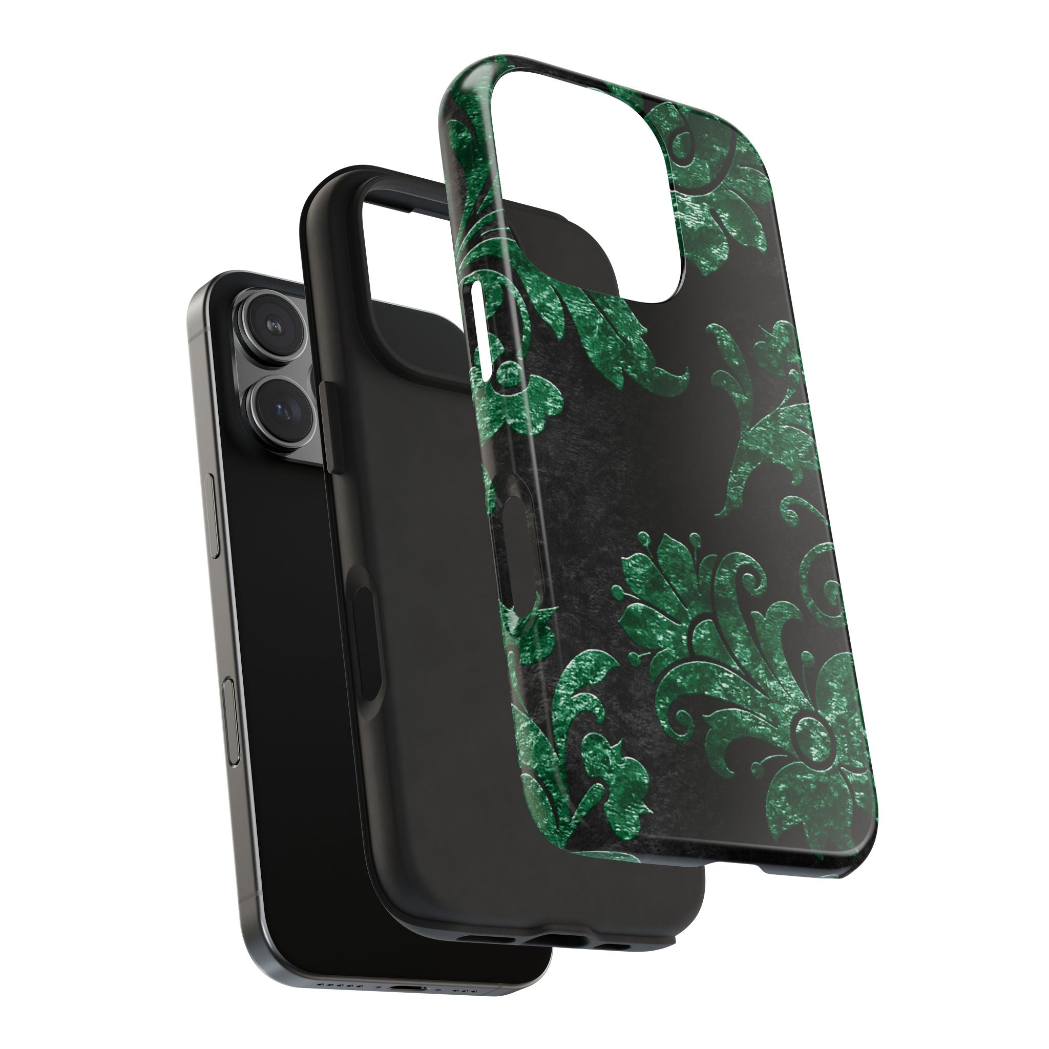 embossed-emerald-velvet-tough-iphone-case-protective-iphone-cover-heavy-duty-iphone-case-rugged-phone-case-durable-smartphone