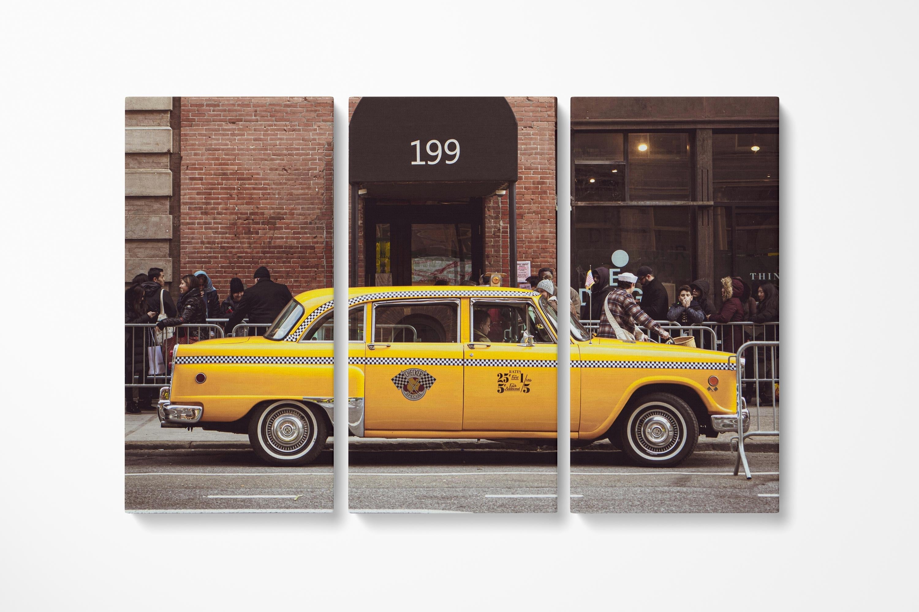 new-york-city-yellow-cab-3-piece-canvas-wall-art-nyc-yellow-taxi-stretched-canvas-nyc-city-3-panel-new-york-canvas-print-home