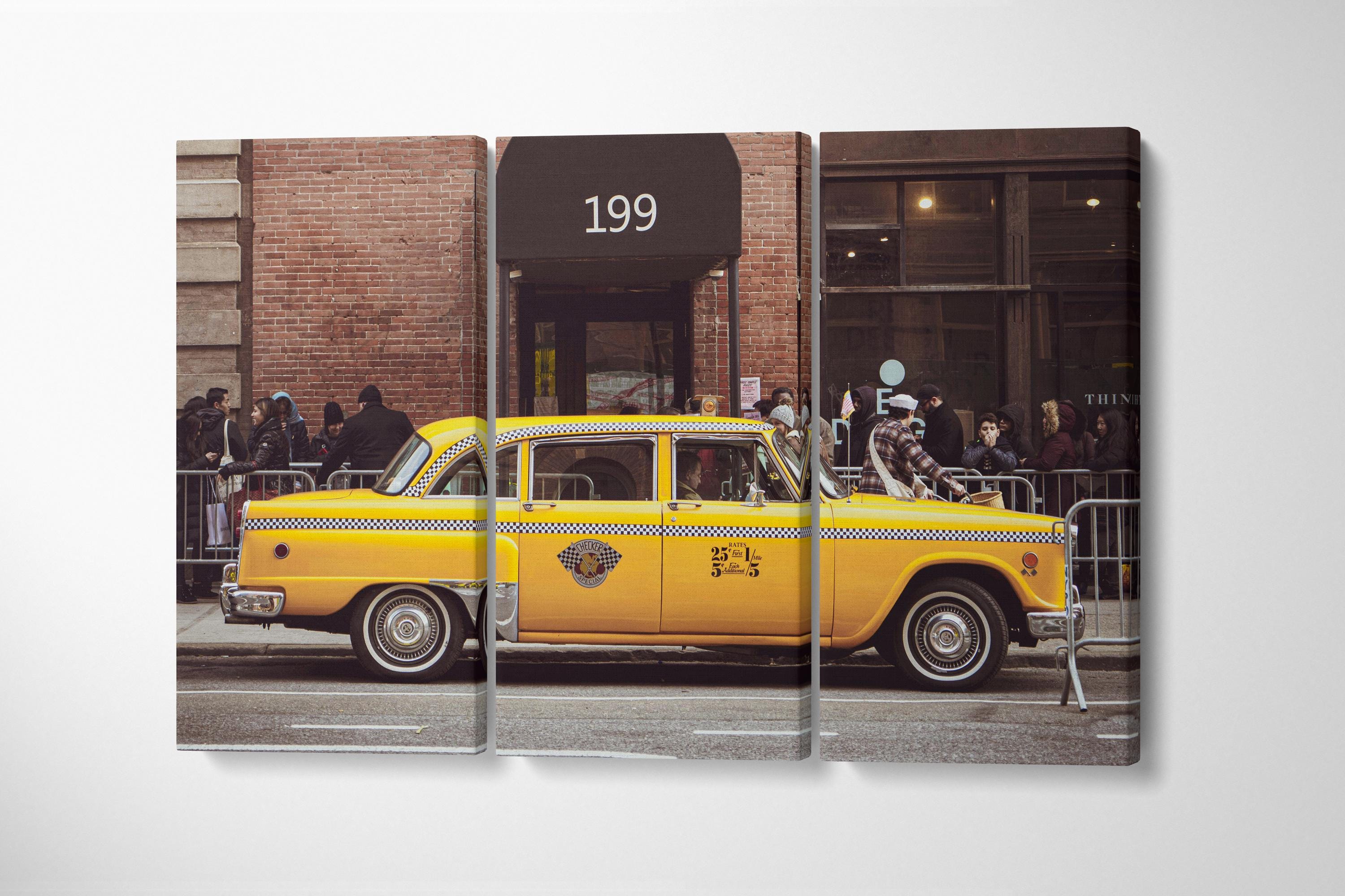 new-york-city-yellow-cab-3-piece-canvas-wall-art-nyc-yellow-taxi-stretched-canvas-nyc-city-3-panel-new-york-canvas-print-home