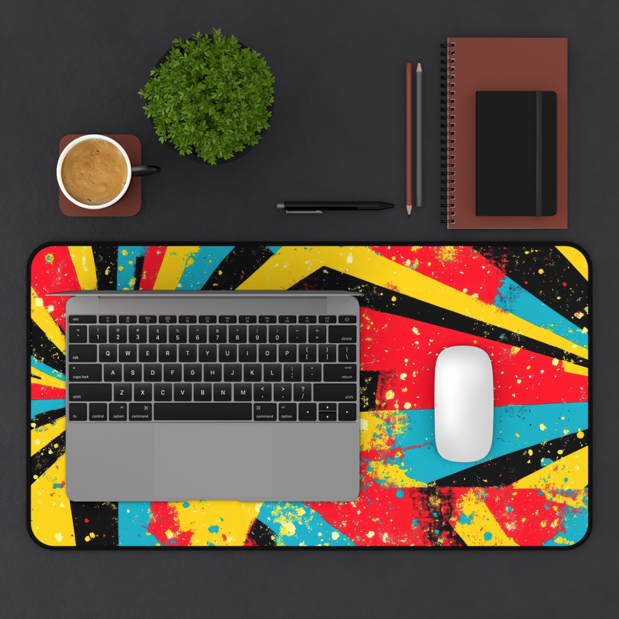 vibrant-multicolor-pop-art-desk-pad-abstract-mouse-pad-colorful-desk-mat-rainbow-abstract-desk-mat-bright-mousepad