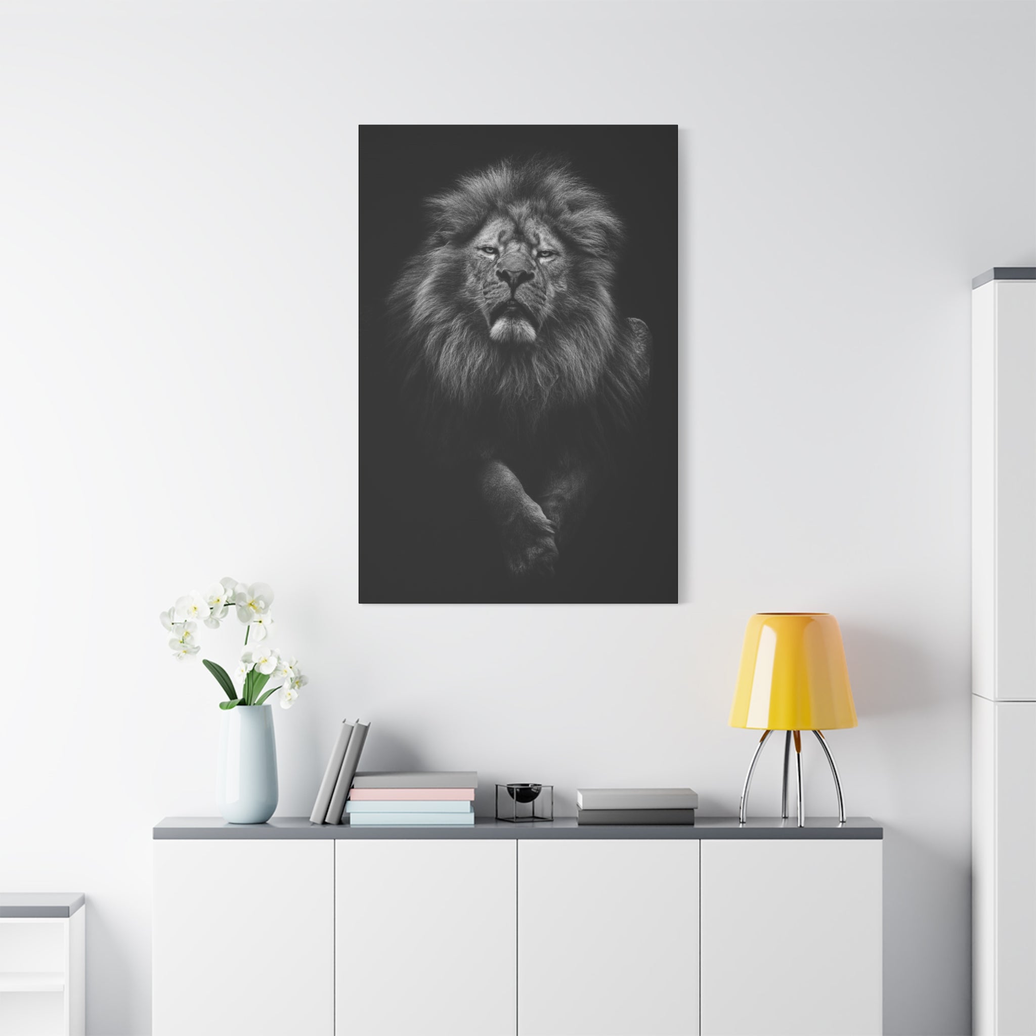 canvas-print-lion-wall-art-black-and-white-living-room-decor-matte-stretched-lion-poster-jungle-animal-art-print-wildlife-saf