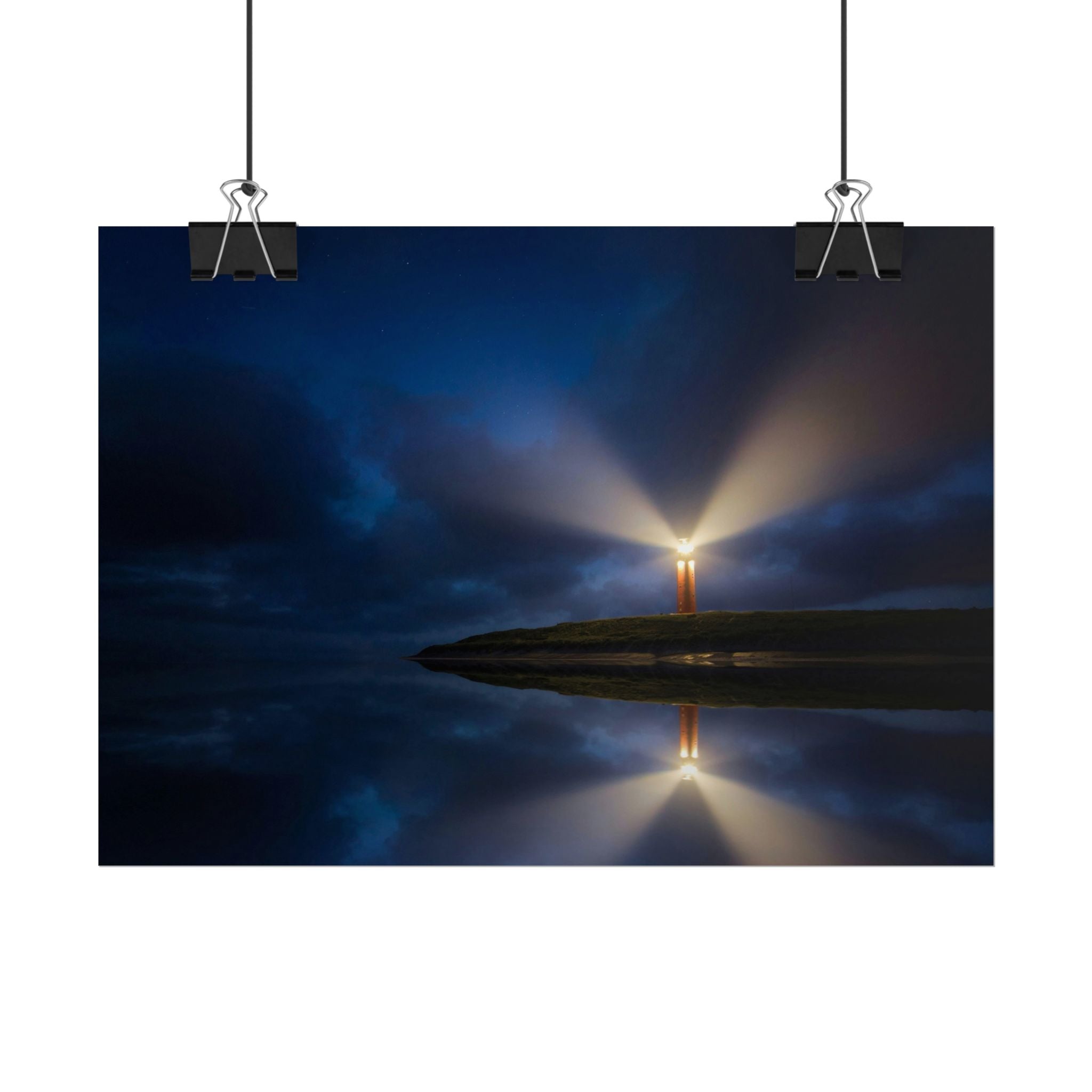 lighthouse-on-rock-poster-wall-art-coastal-wall-decor-nautical-decor-beach-house-decoration-seaside-wall