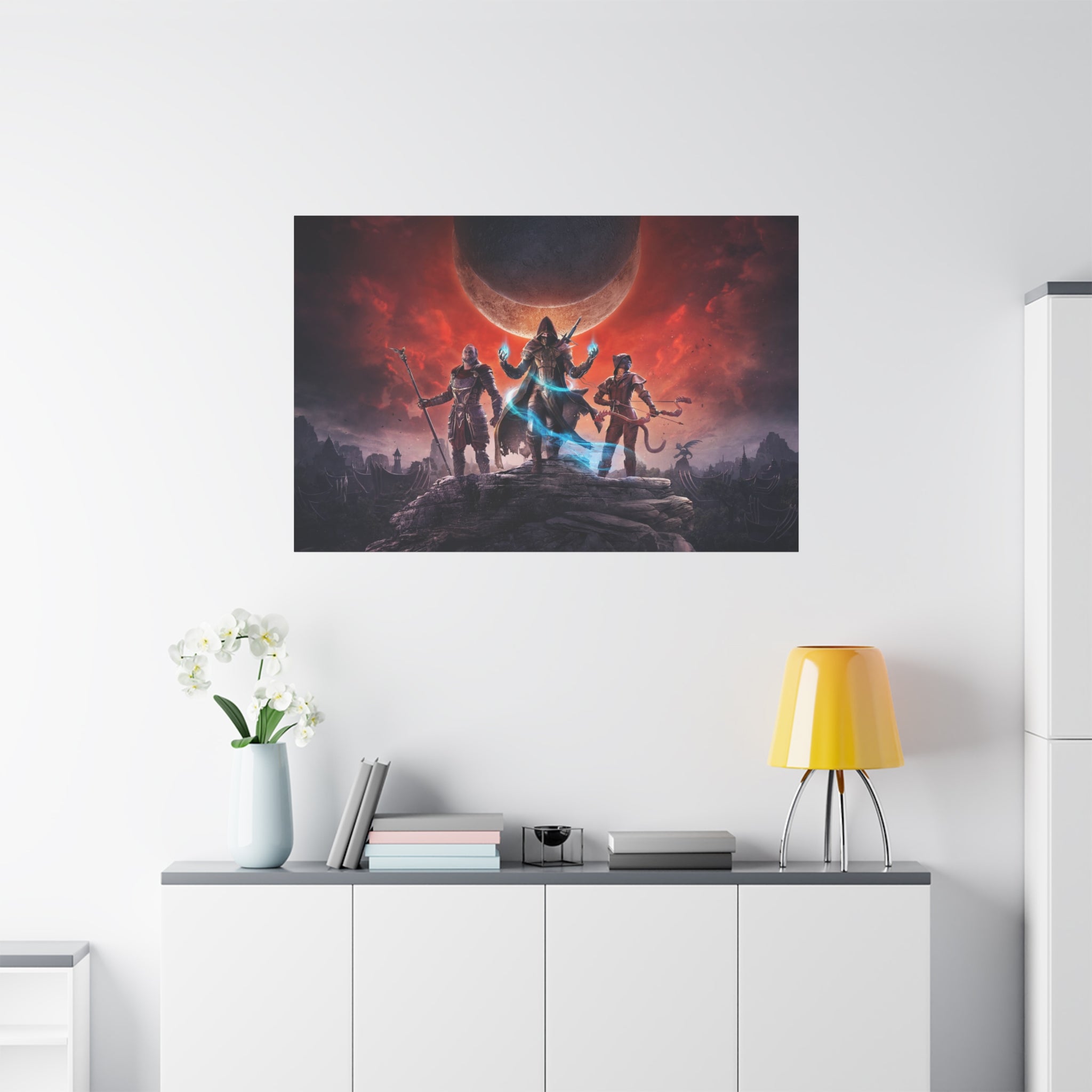 The Elder Scrolls Elsweyr, Skyrim Canvas Wall Art - Dragon Game Canvas Print Room Decor, Gaming Wall Art, Skyrim Gift