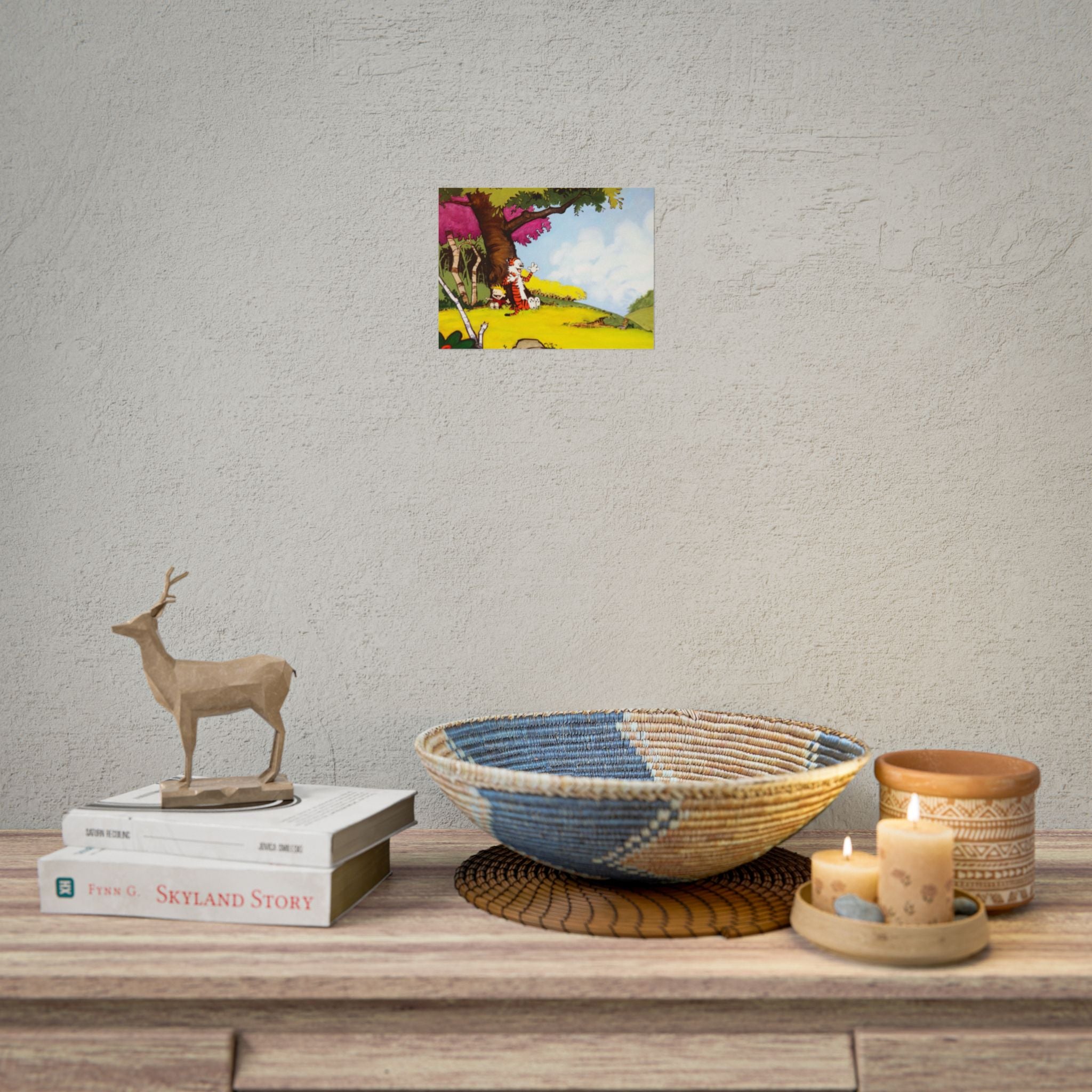 Calvin and Hobbes Poster Wall Art - Nostalgic Cartoon Wall Decor - Unique Birthday Gift for Fans - Timeless Comic Book Design