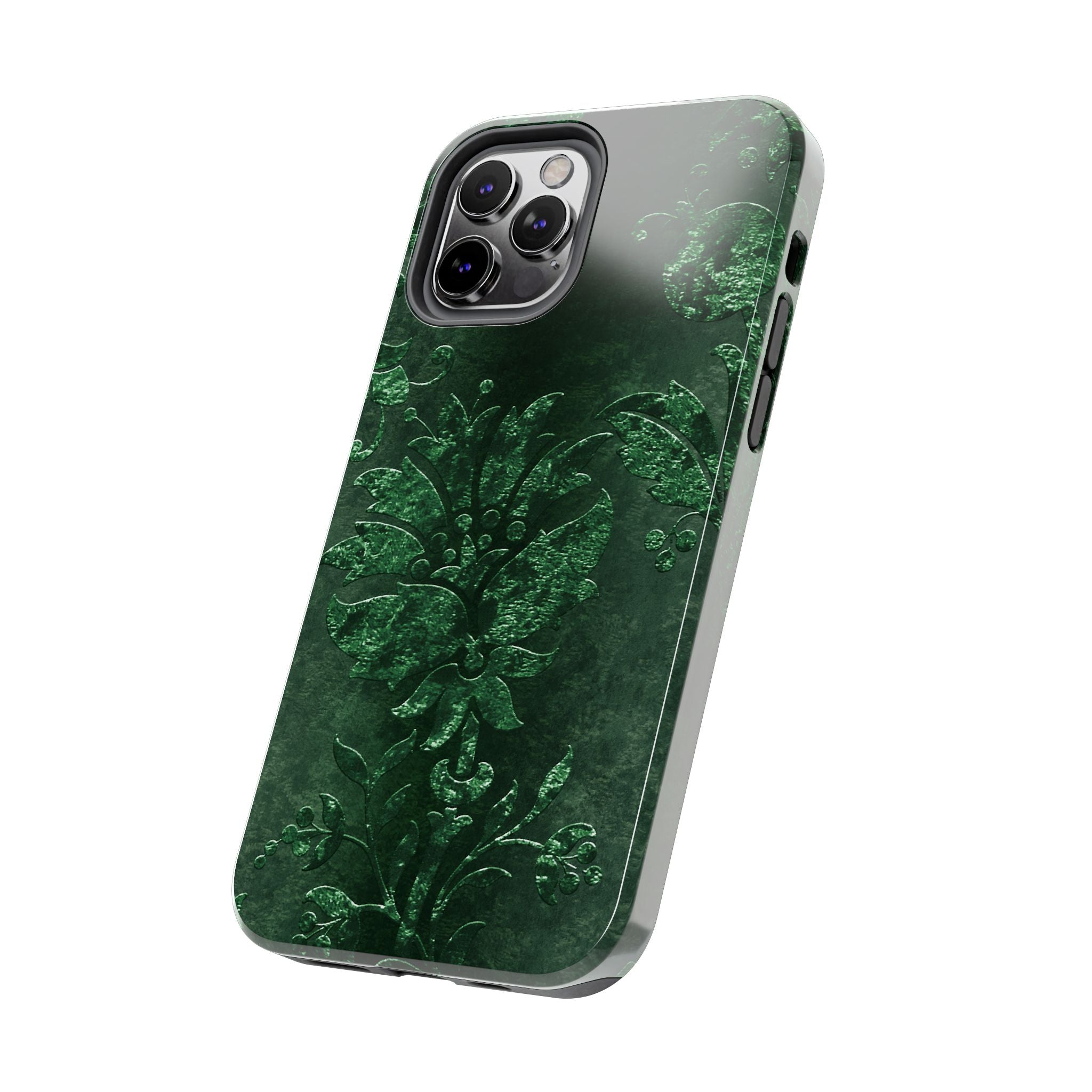 embossed-emerald-velvet-tough-iphone-case-protective-iphone-cover-heavy-duty-iphone-case-rugged-phone-case-durable-smartphone