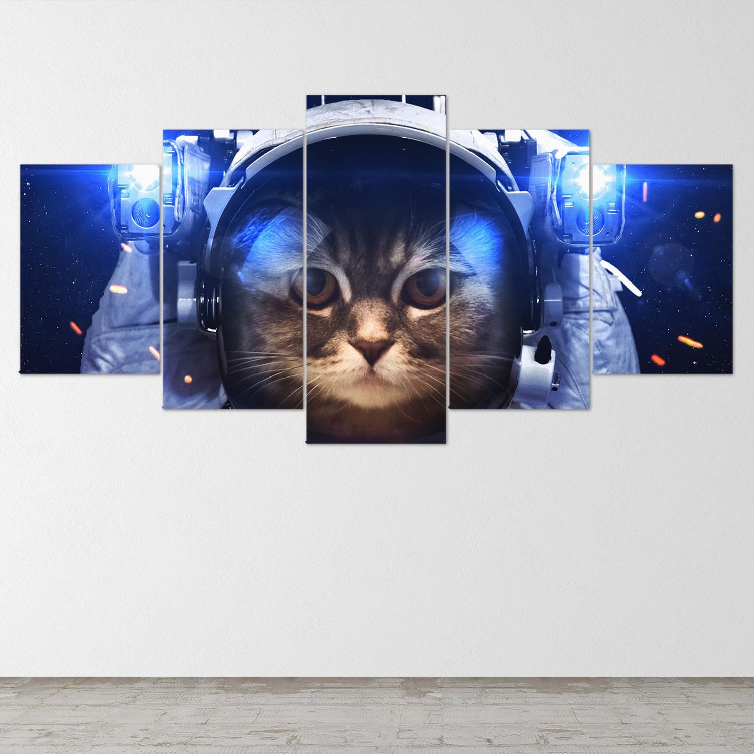 astronaut-cat-5-piece-canvas-wall-art-home-living-room-decor-astronaut-cat-poster-5-panel-canvas-large-canvas-wall-art-gift