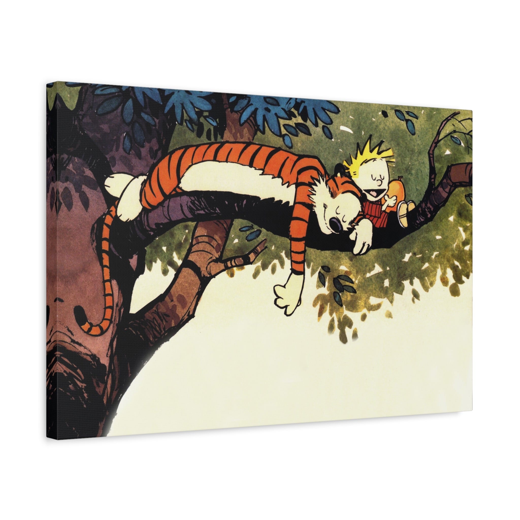 Calvin and Hobbes Canvas Wall Art - Nostalgic Comic Book Poster for Kids Room & Nursery Room Decor - Adventure Theme Print