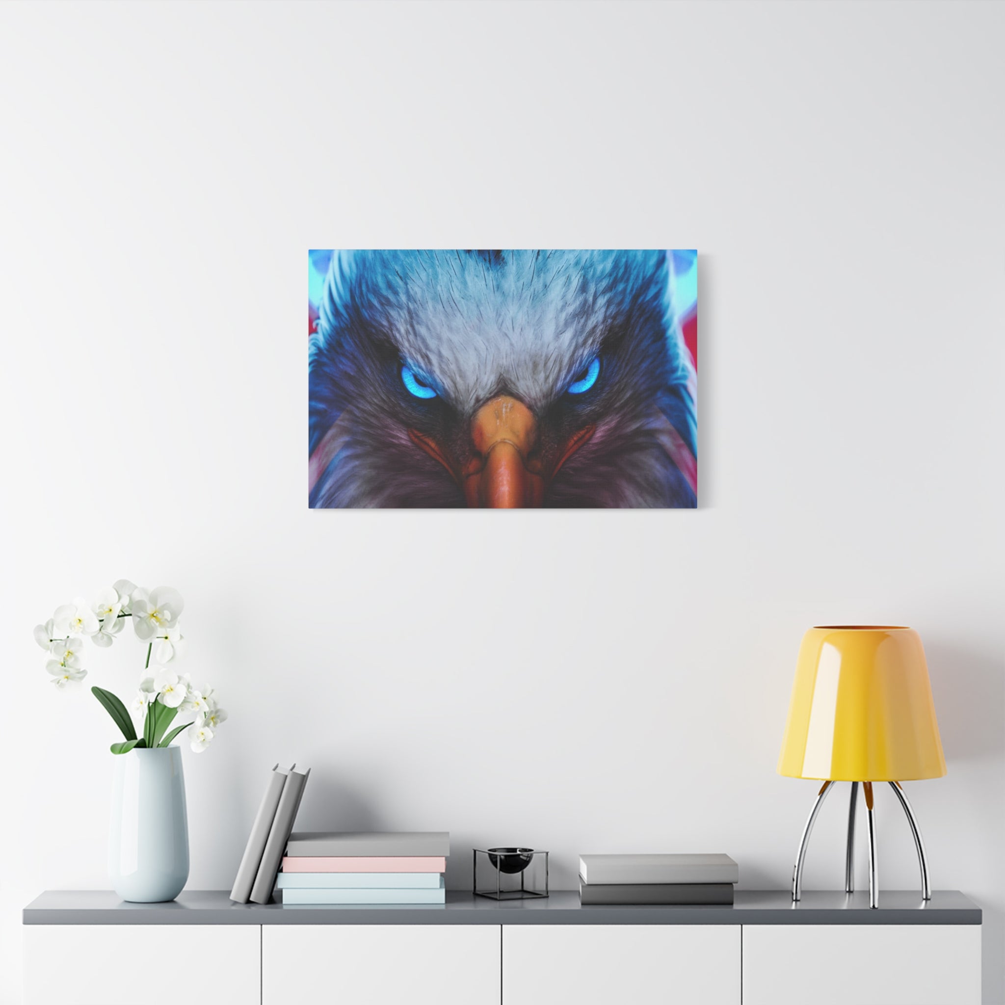 american-eagle-theme-canvas-wall-art-bird-of-prey-decor-eagle-eyes-wall-hanging-matte-stretched-canvas-print-wildlife-artwork