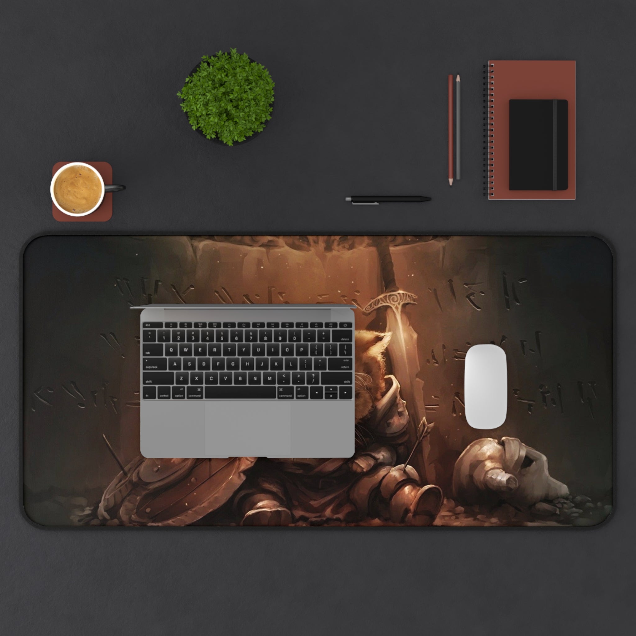 skyrim-cat-deskpad-the-elder-scrolls-oblivion-mousepad-gaming-desk-mat-dragon-and-viking-warrior-desk-decor