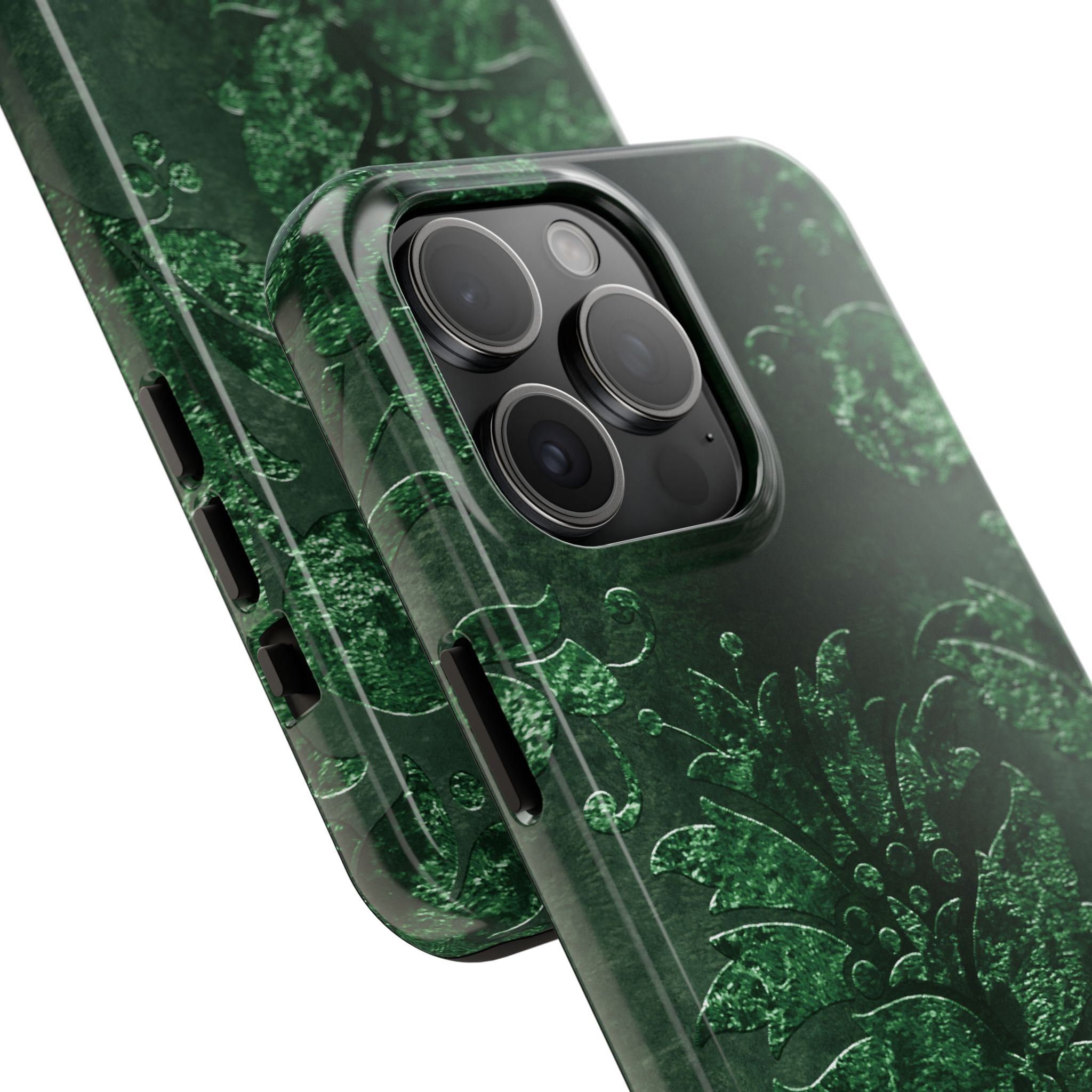 embossed-emerald-velvet-tough-iphone-case-protective-iphone-cover-heavy-duty-iphone-case-rugged-phone-case-durable-smartphone