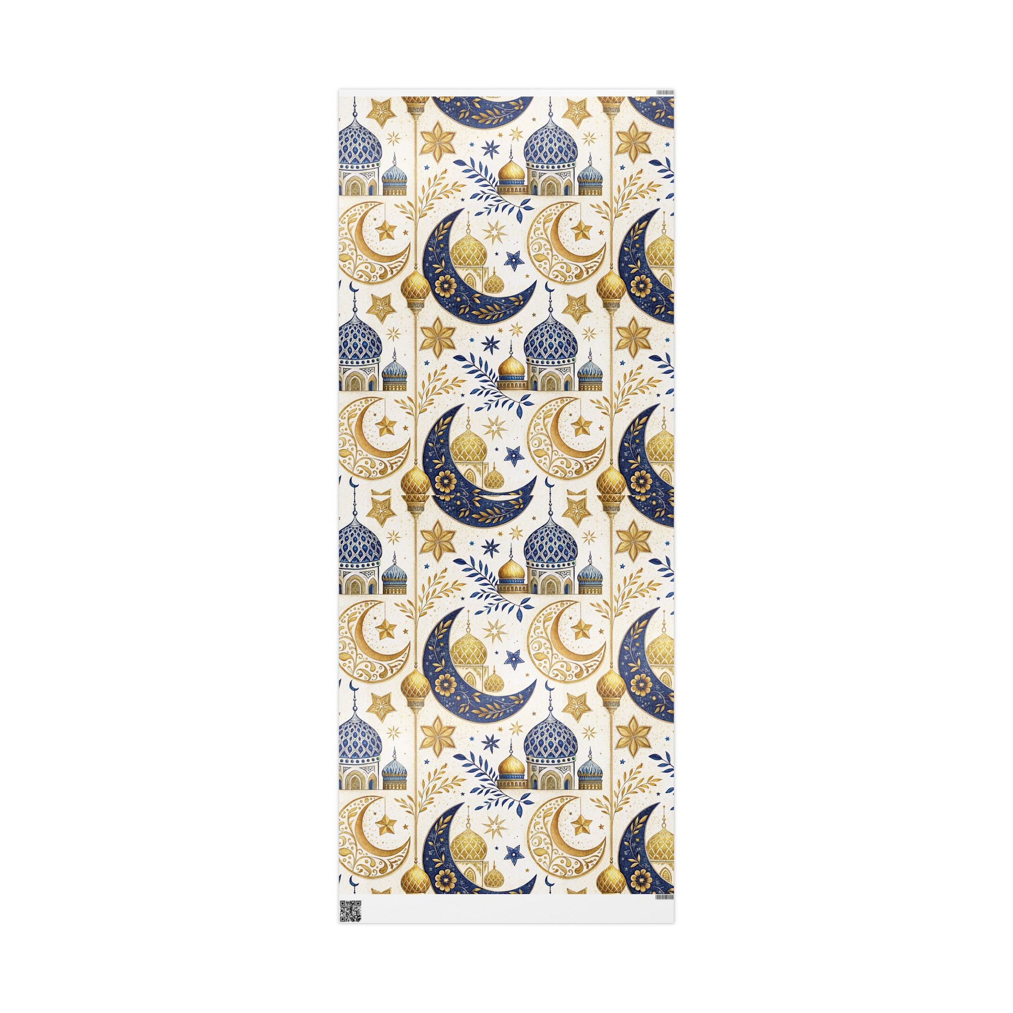 ramadan-night-wrapping-papers-islamic-crescent-moon-gift-wrap-mosque-silhouette-eid-holiday-supplies-festive-present-packagin