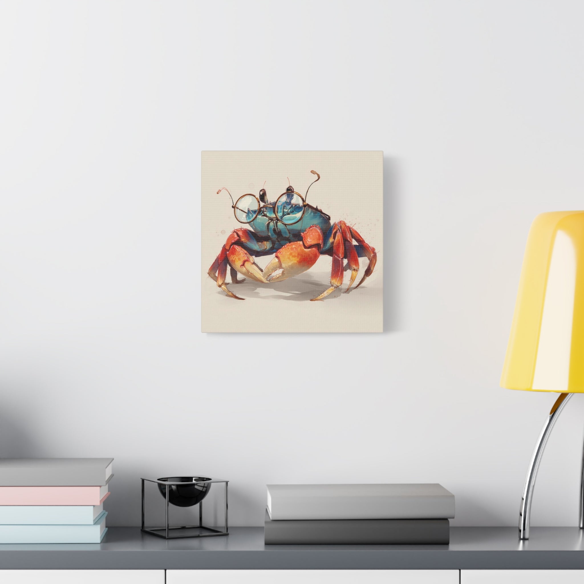 whimsical-geek-crab-art-canvas-quirky-home-decor-for-beach-lovers-canvas-wall-art