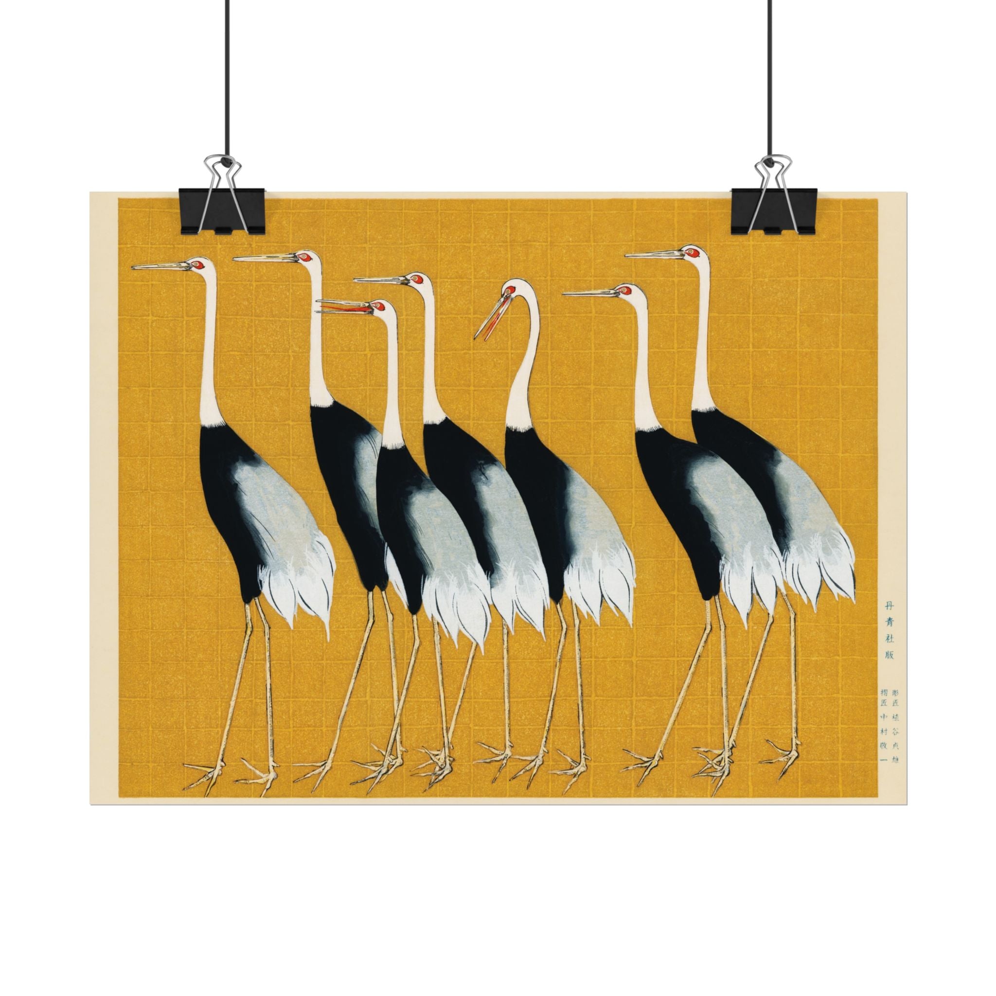 Japanese Red Crown Crane Poster Wall Art, Home Decor, Housewarming Gift, Poster Print, Japanese Poster Wall Decor