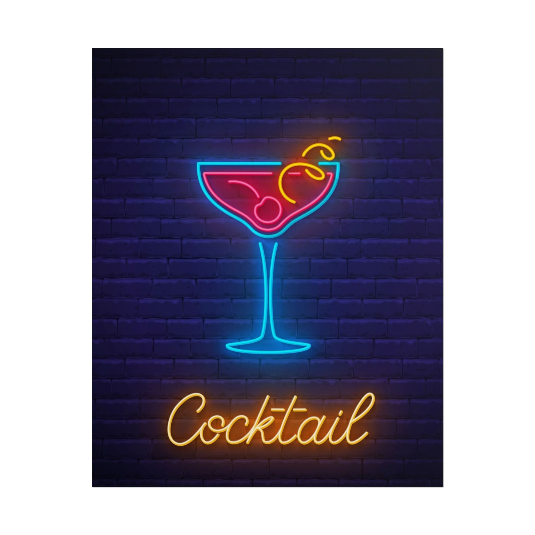 cocktail-neon-martini-poster-wall-art-decor-large-poster-artwork-cocktail-print-bar-decor-kitchen-wall-art