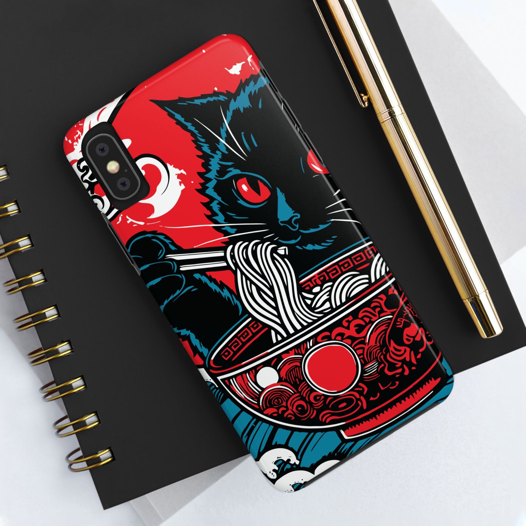 cat-eating-ramen-noodle-tough-iphone-case-japanese-anime-kawaii-protective-cover-anime-lover-gift-unique-iphone-shell-iphone-