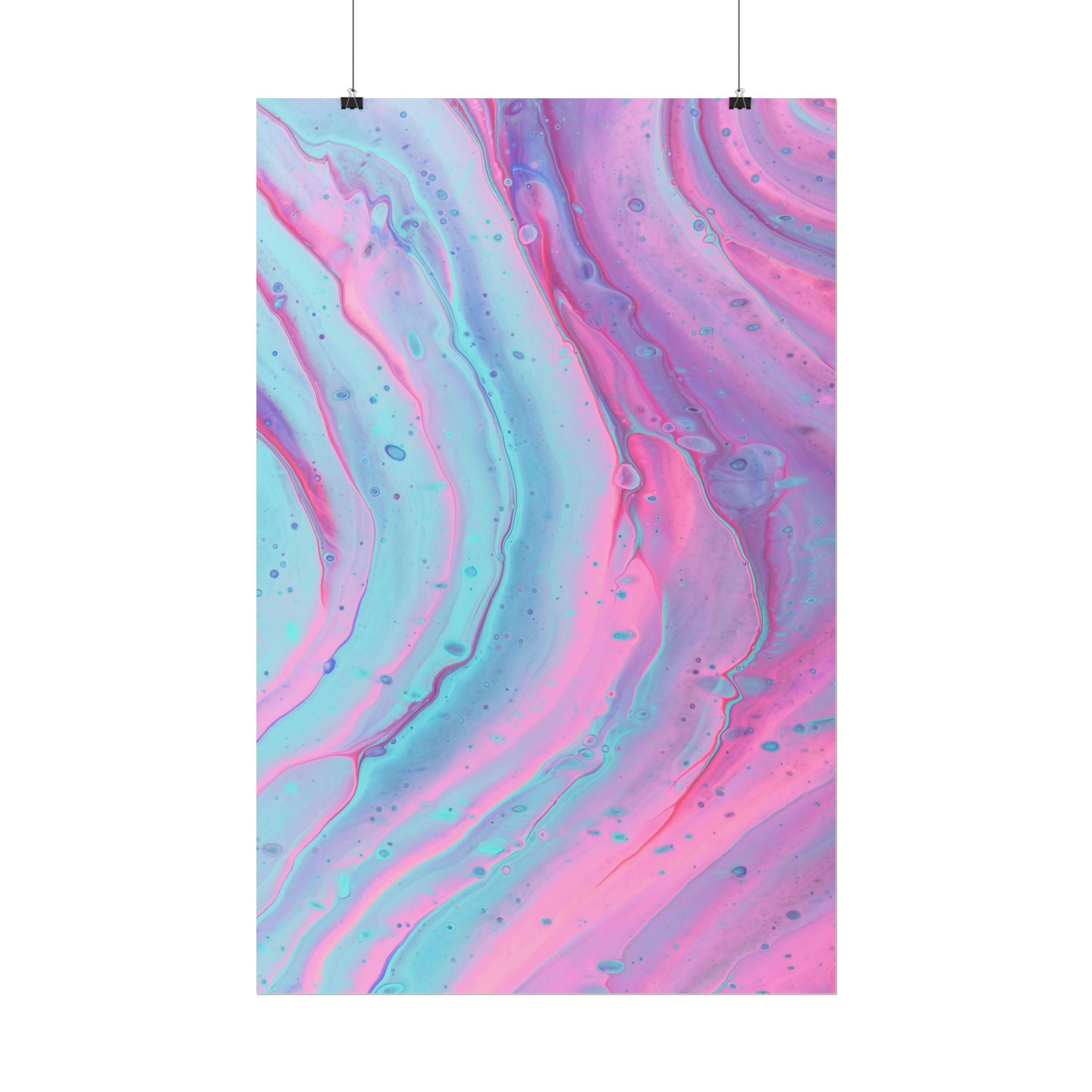 Blue Pink Abstract Minimalist Poster Print, Blue Pink Decor, Pink Blue Canvas Wall Art, Modern Home Decor, Living Room Wall Art