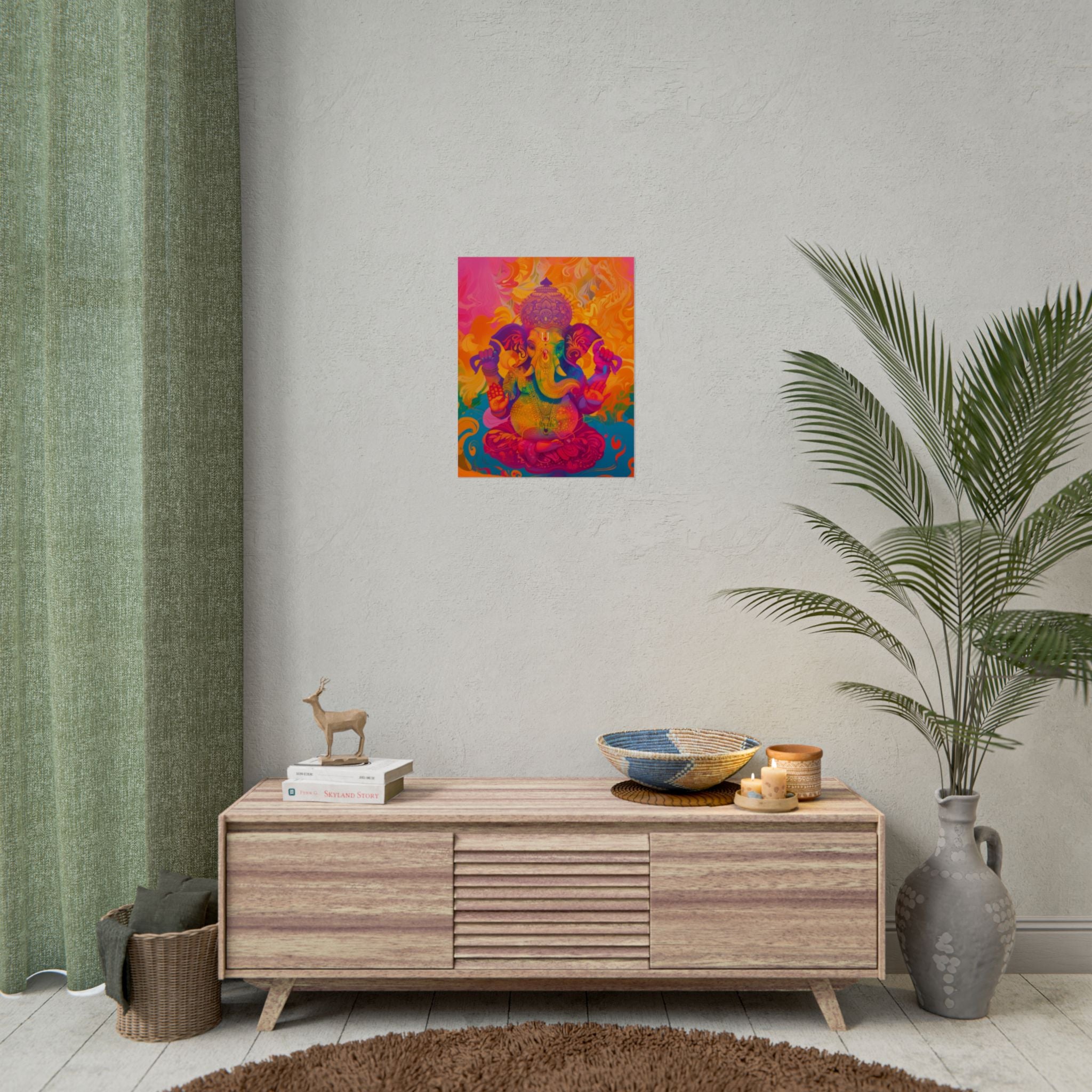 colorful-ganesha-poster-print-wall-art-decor-spiritual-home-decor-lord-ganesha-art-hindu-god-wall-decor-ethnic-wall-hanging