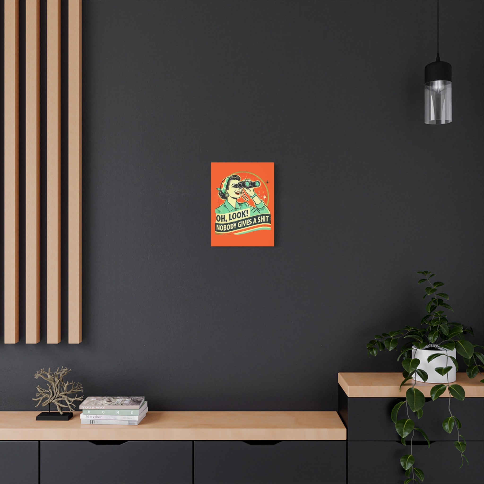 canvas-wall-art-funny-retro-woman-humorous-home-decor-matte-stretched-print-gift-for-her-vintage-style-poster-unique-wall