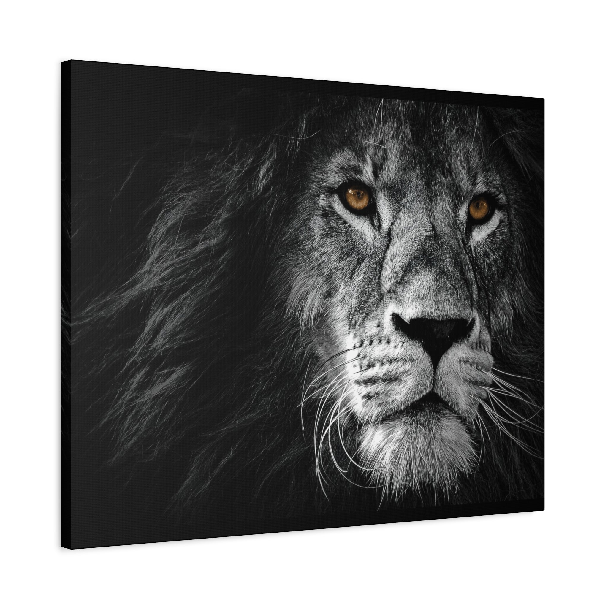 canvas-print-lion-wall-art-black-and-white-living-room-decor-matte-stretched-lion-poster-jungle-animal-art-print-wildlife-saf