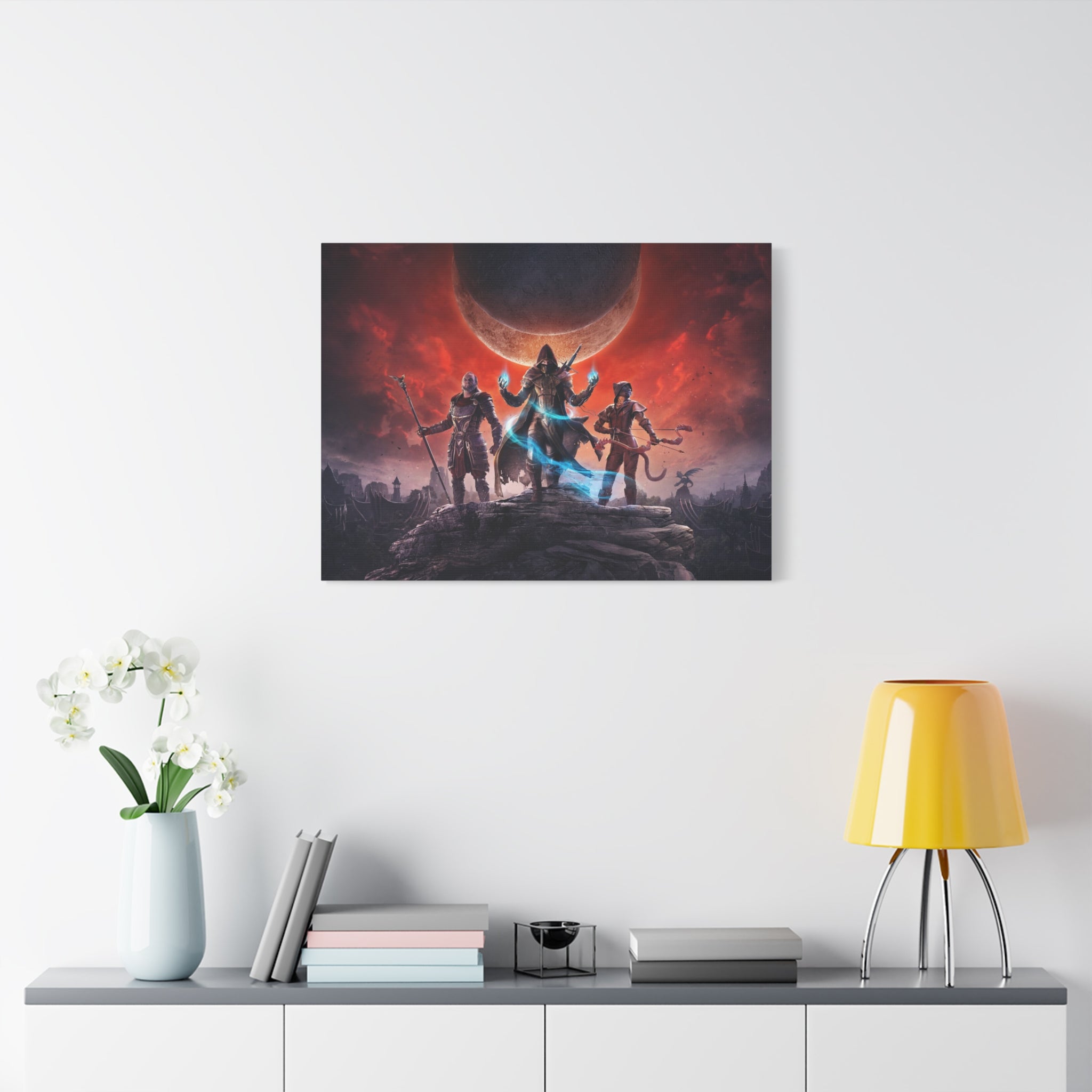 The Elder Scrolls Elsweyr, Skyrim Canvas Wall Art - Dragon Game Canvas Print Room Decor, Gaming Wall Art, Skyrim Gift