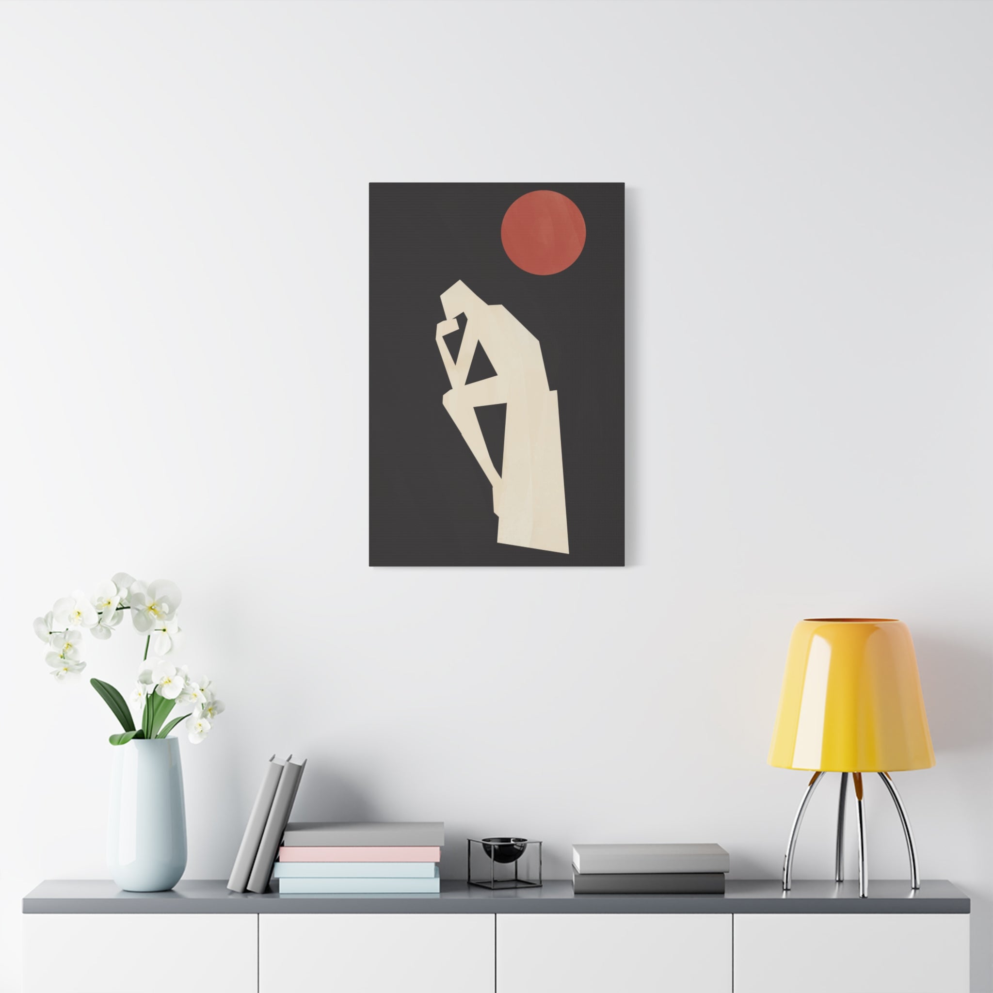 canvas-print-rodin-sculpture-the-thinker-illustration-art-lover-living-room-decor-wall-art-stretched-matte-canvas-gift-home-d