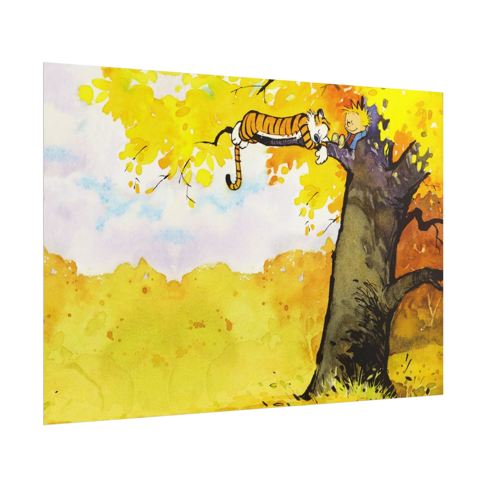 Calvin and Hobbes Poster Wall Art - Cartoon Wall Decor - Unique Birthday Gift for Fans - Timeless Comic Book Art