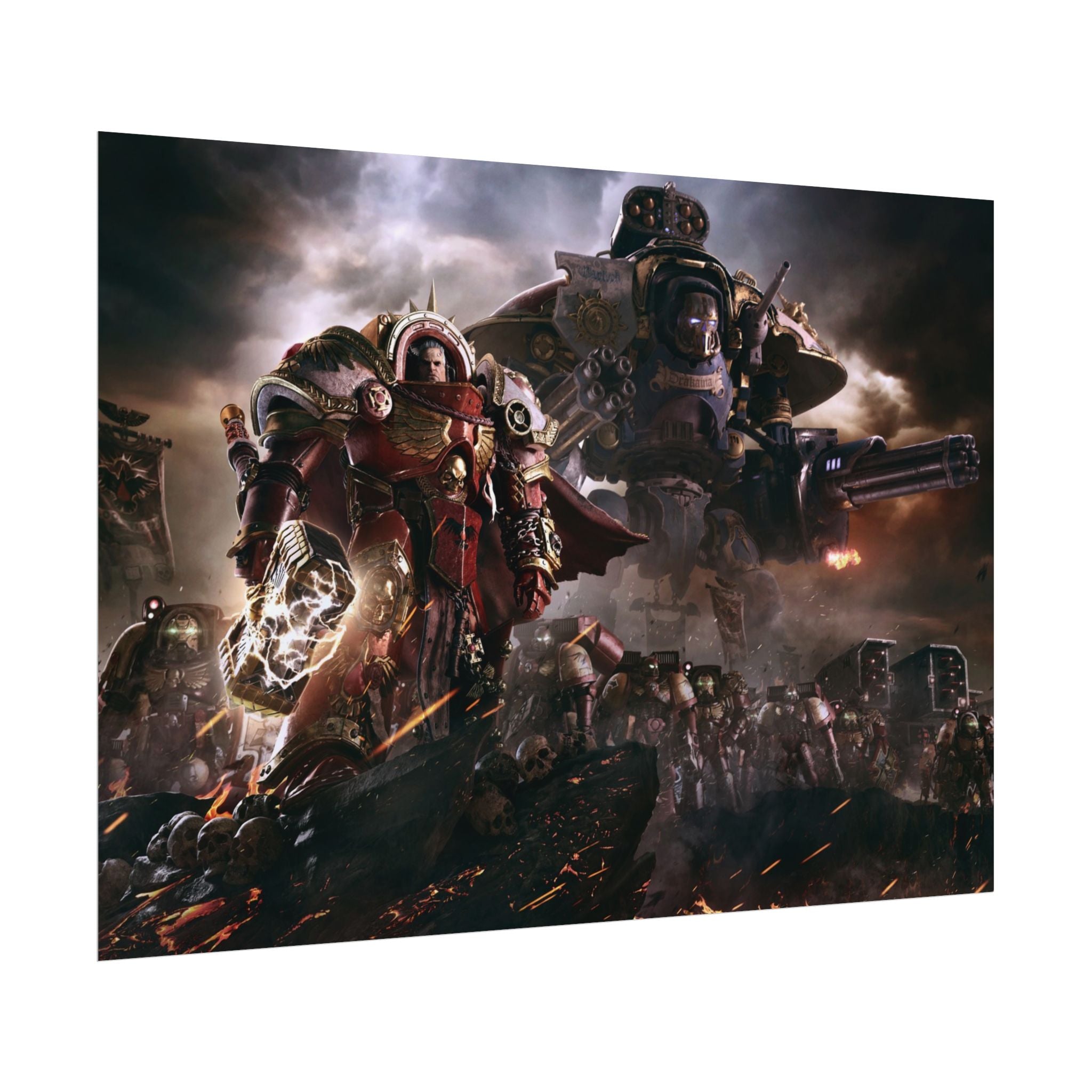 Warhammer 40K Blood Angels Poster Print — Rolled Wall Art for Gamers & Collectors, Ultramarines  Wall Art, Gaming Room Decor