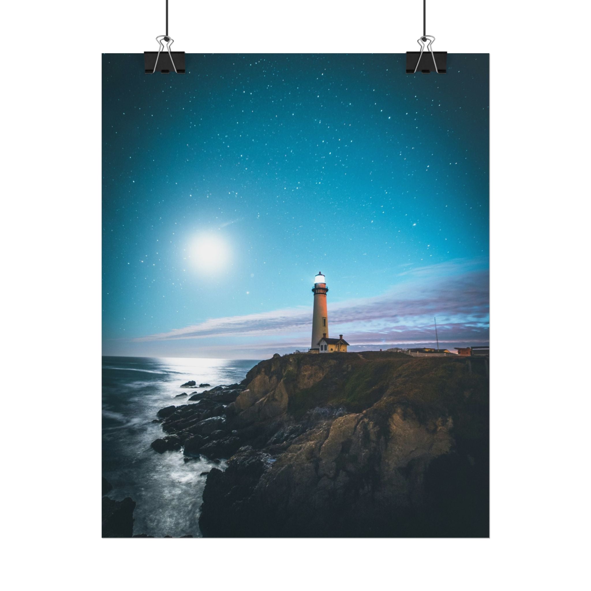 lighthouse-on-rock-poster-print-coastal-wall-art-nautical-wall-decor-beach-house-decoration-seaside-wall-ocean-wall-art