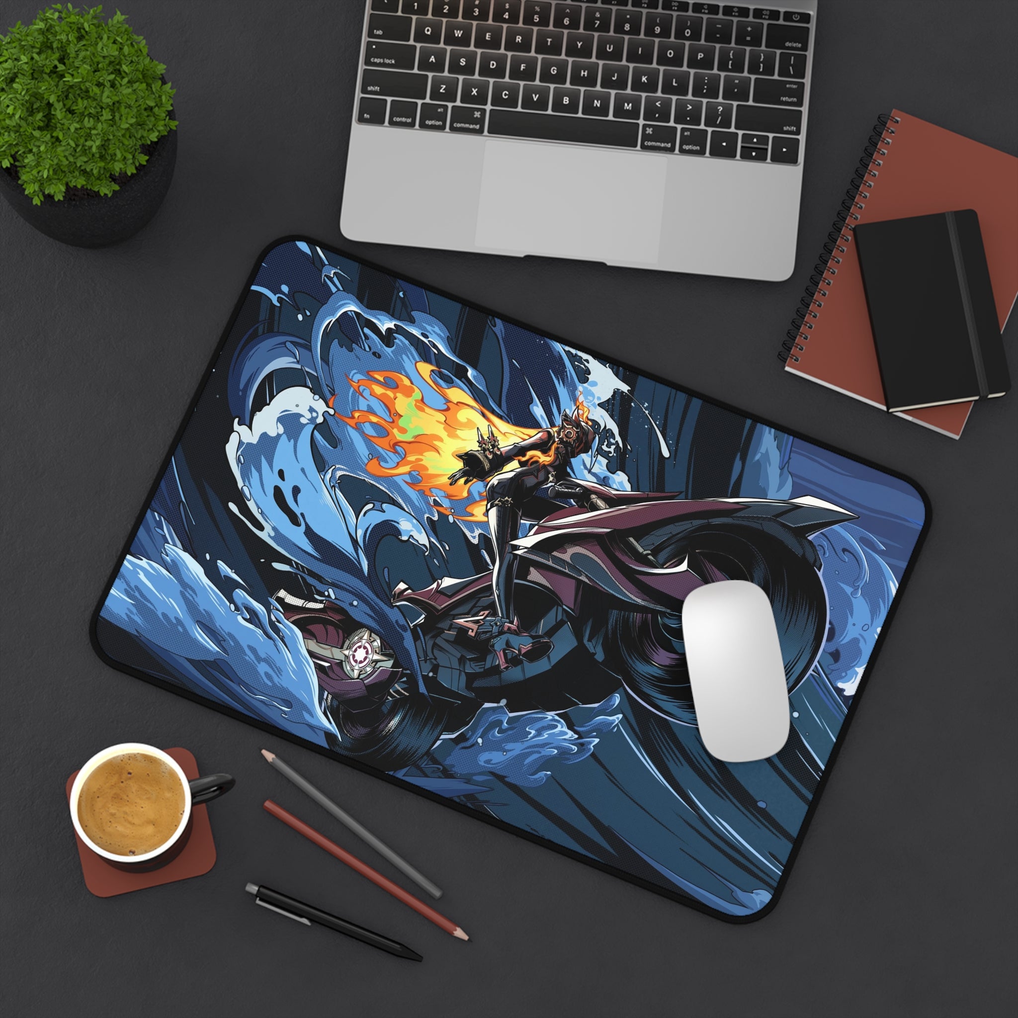 Genshin Impact Mavuika Mousepad - Desk Mat - XL Anime Gaming Pad - Waifu Extended Desk Pad - Genshin