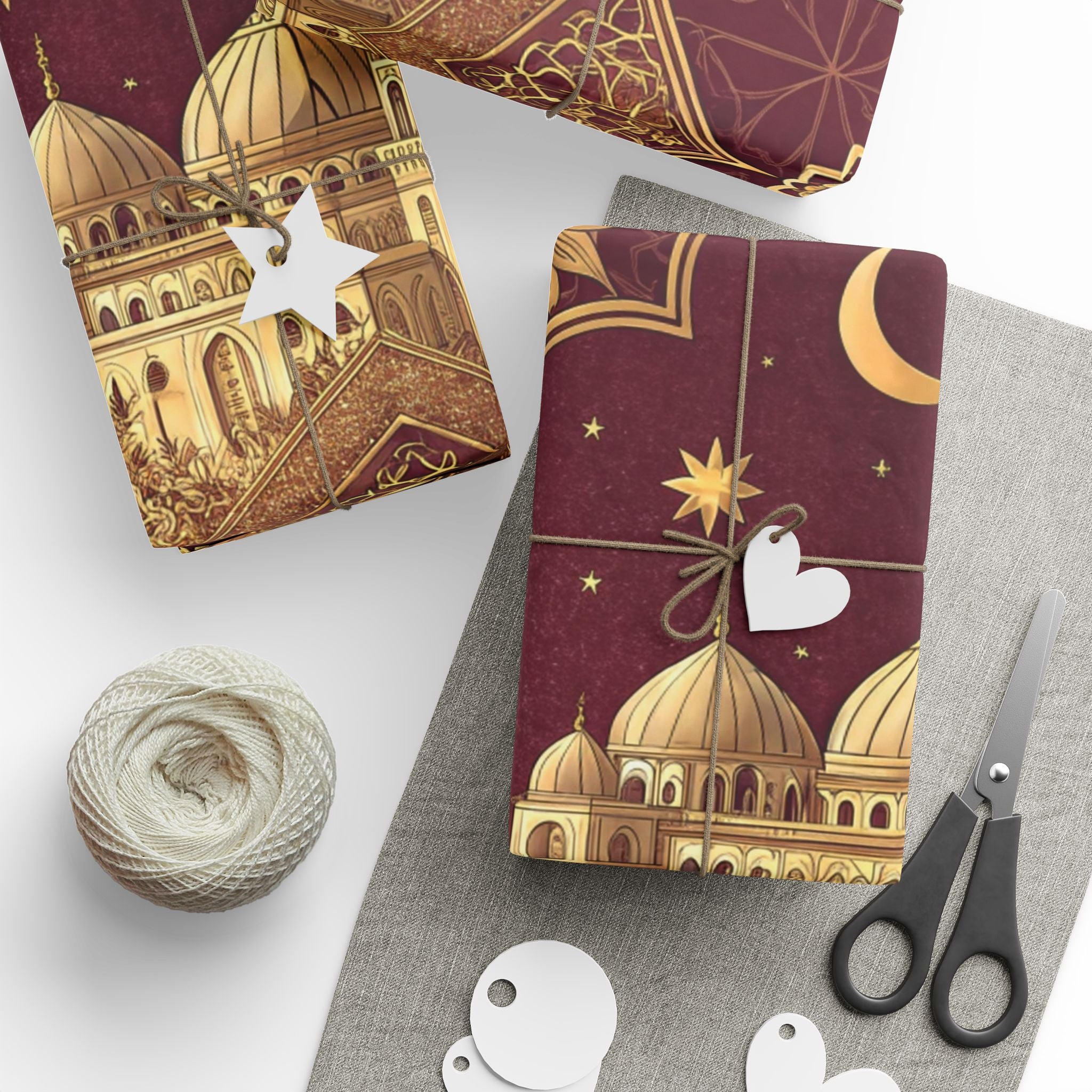 ramadan-night-wrapping-papers-islamic-celestial-gift-wrap-mosque-silhouette-eid-holiday-supplies-festive-present-packaging-re