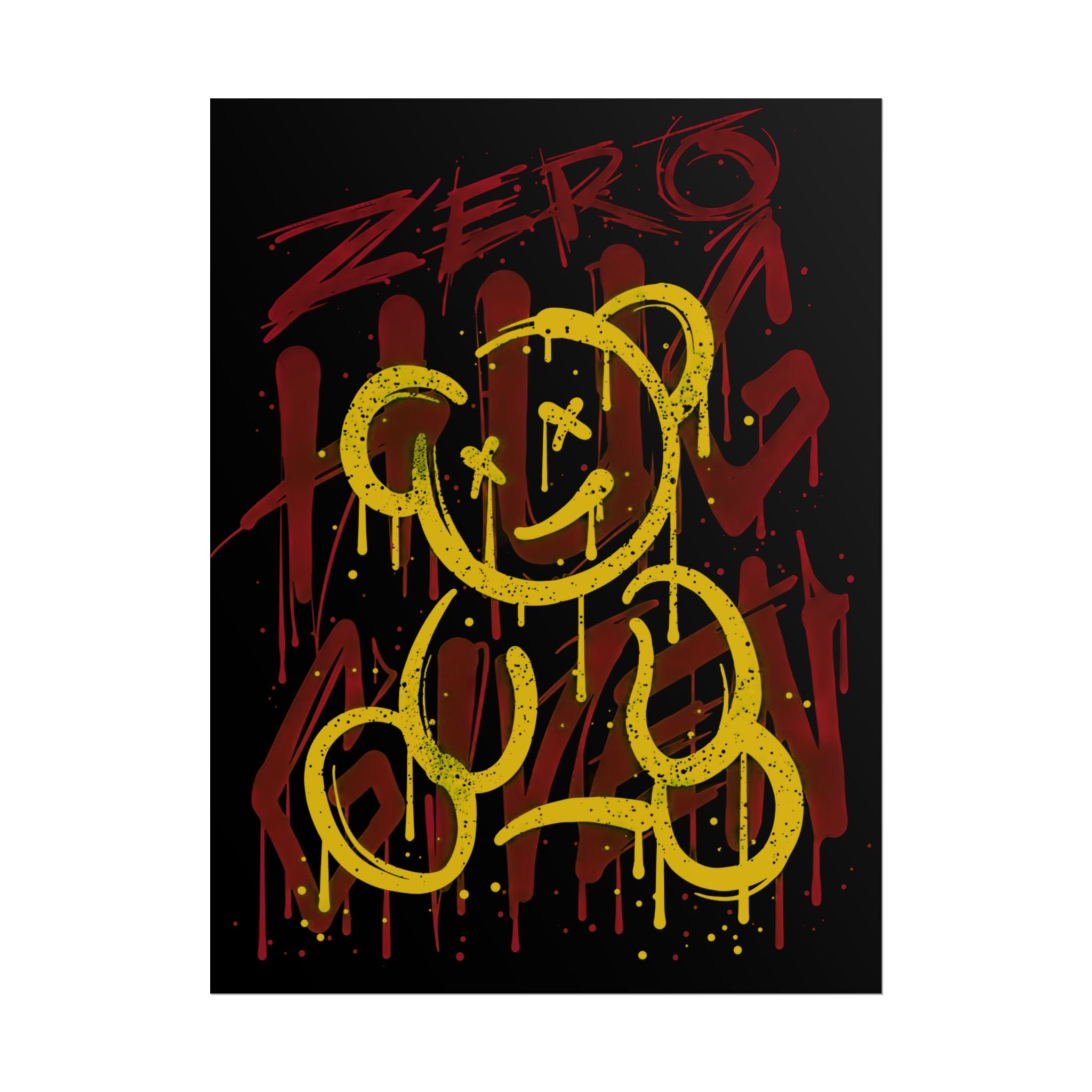 zero-hug-given-poster-print-teddy-bear-print-graffiti-wall-art-fun-wall-art-moody-wall-art-emotional-wall-decor