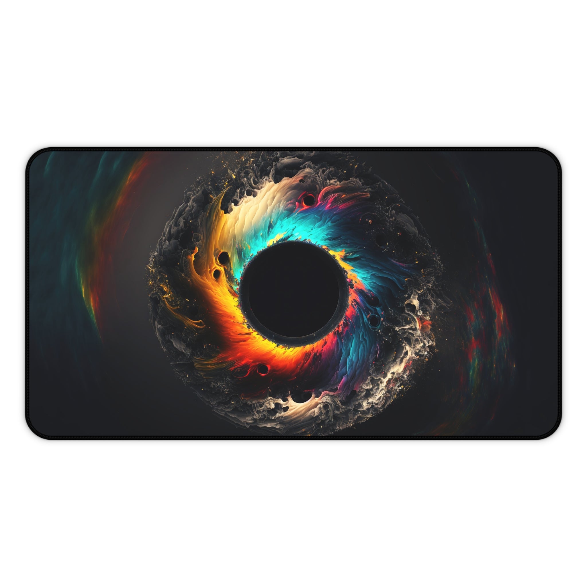 Colorful Abstract Eye Desk Pad, Galaxy Blackhole Mouse Pad, Office Desk Accessories, Unique Desk Mat